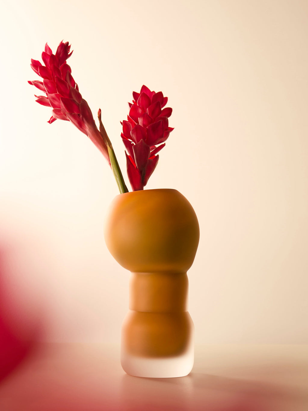 Fungus Hand-Blown Glass Vase (9.5in/24cm)