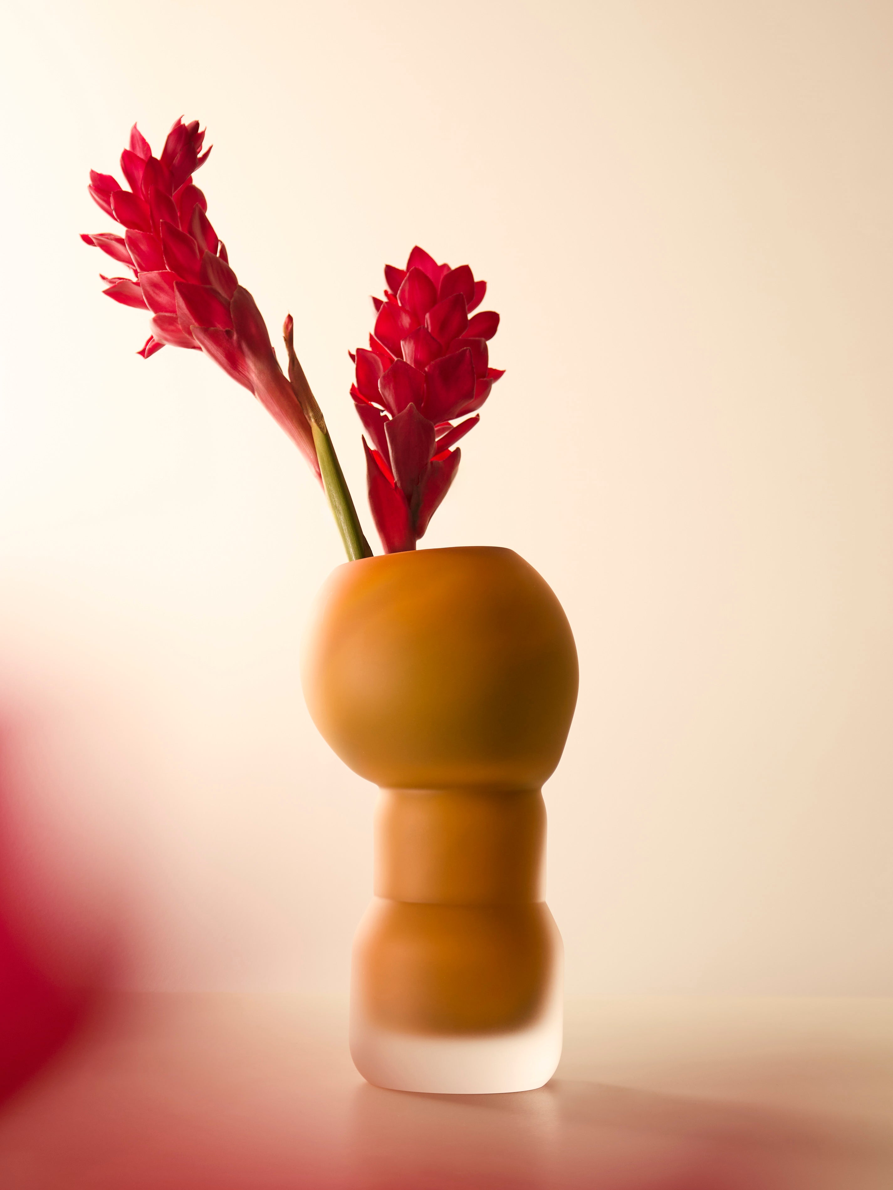 Fungus Hand-Blown Glass Vase (9.5in/24cm)