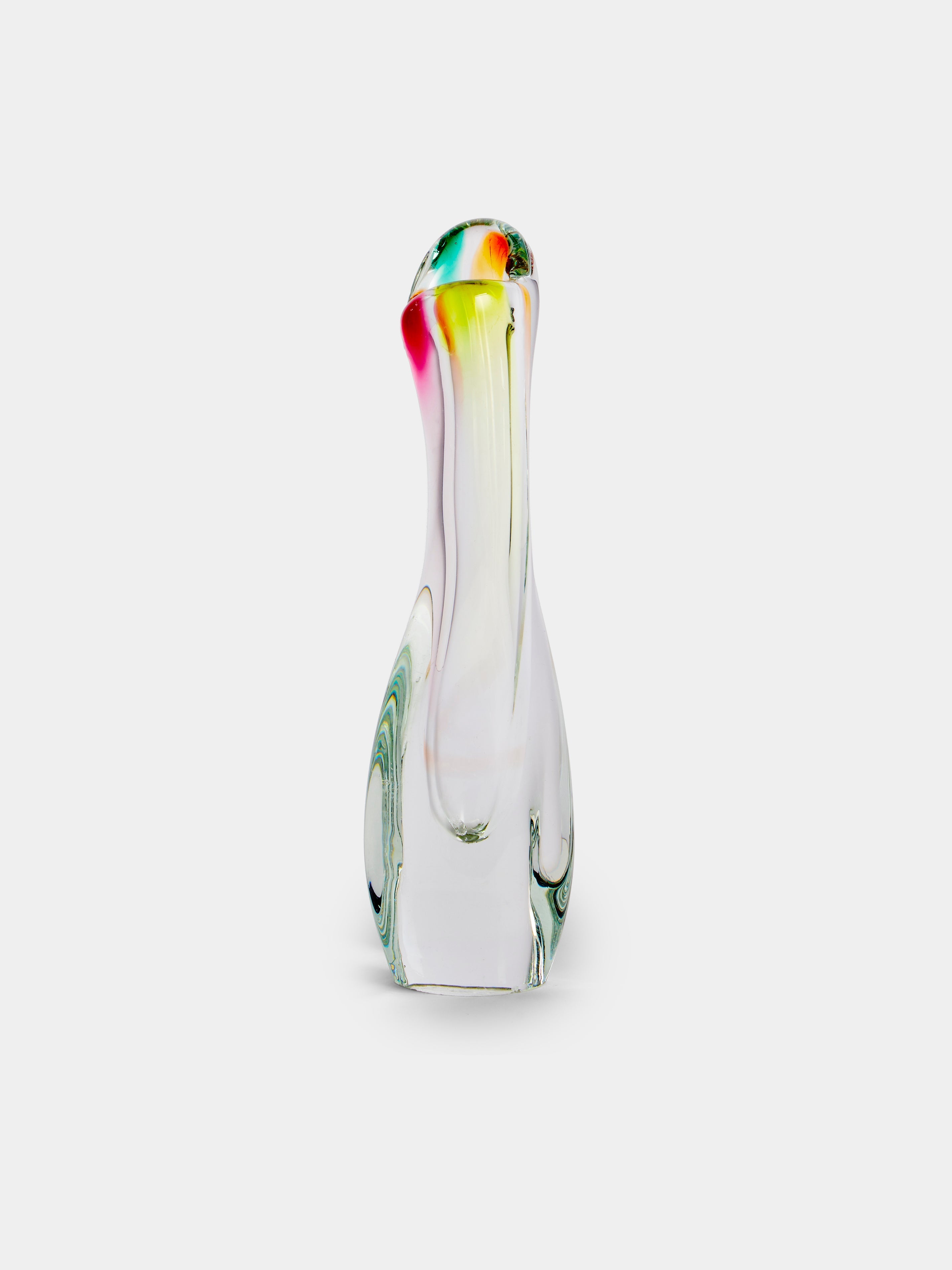 Mid-Century Glass Vase (10in/26cm)