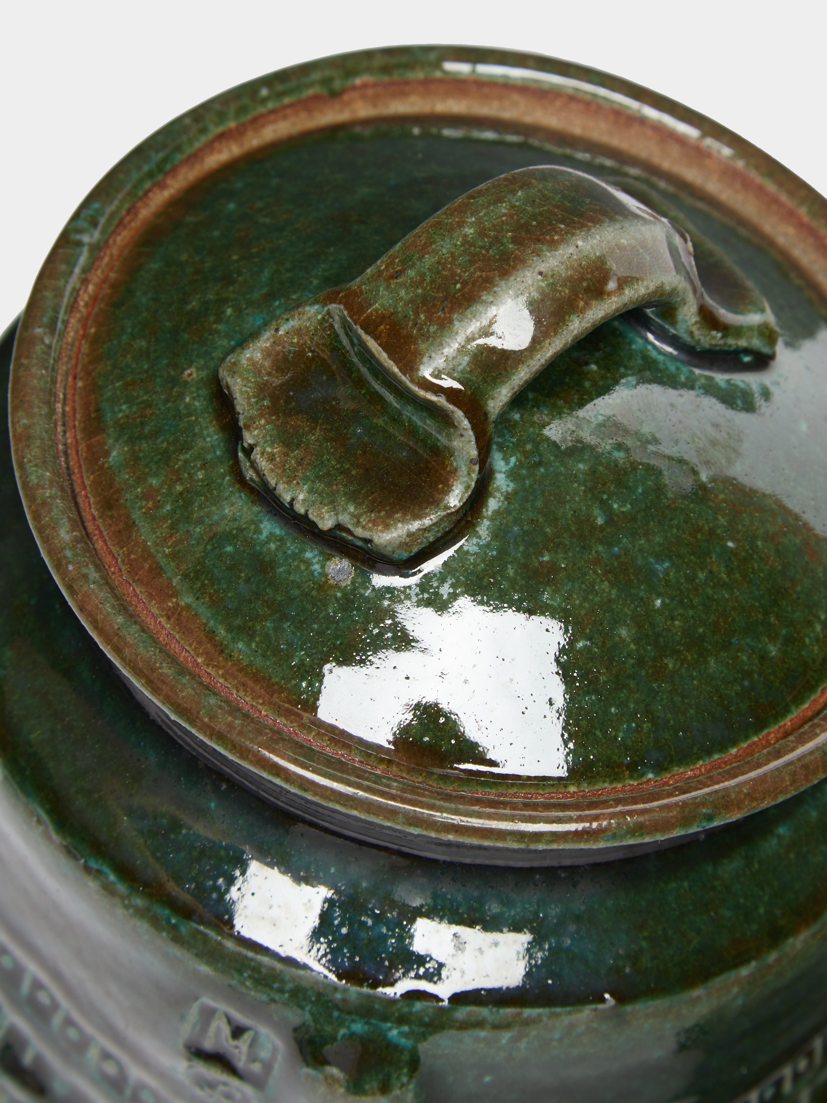 Ceramic Patterned Lidded Jar