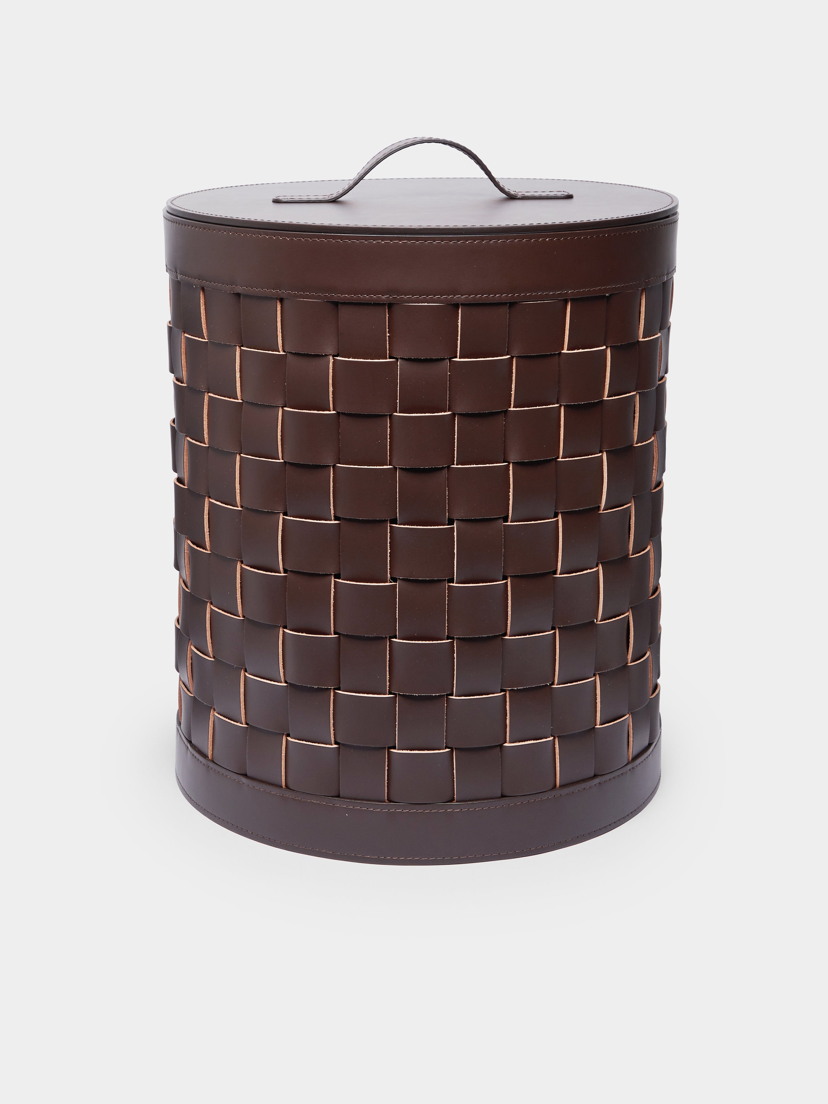 Woven Leather Laundry Basket