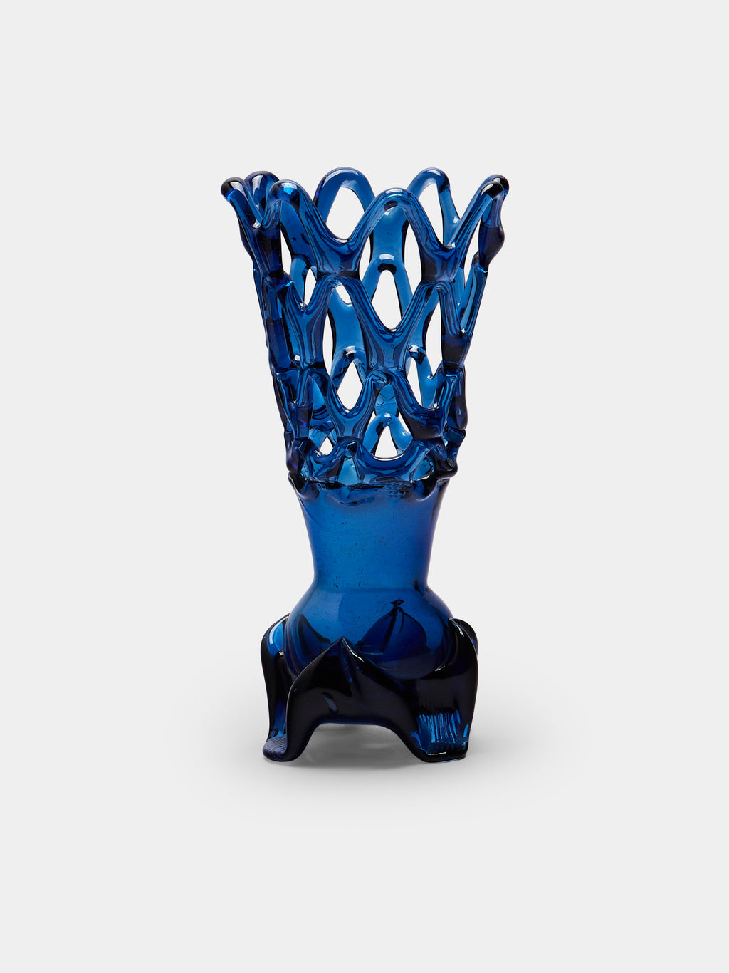 Mid-Century Glass Vase (10in/26cm)