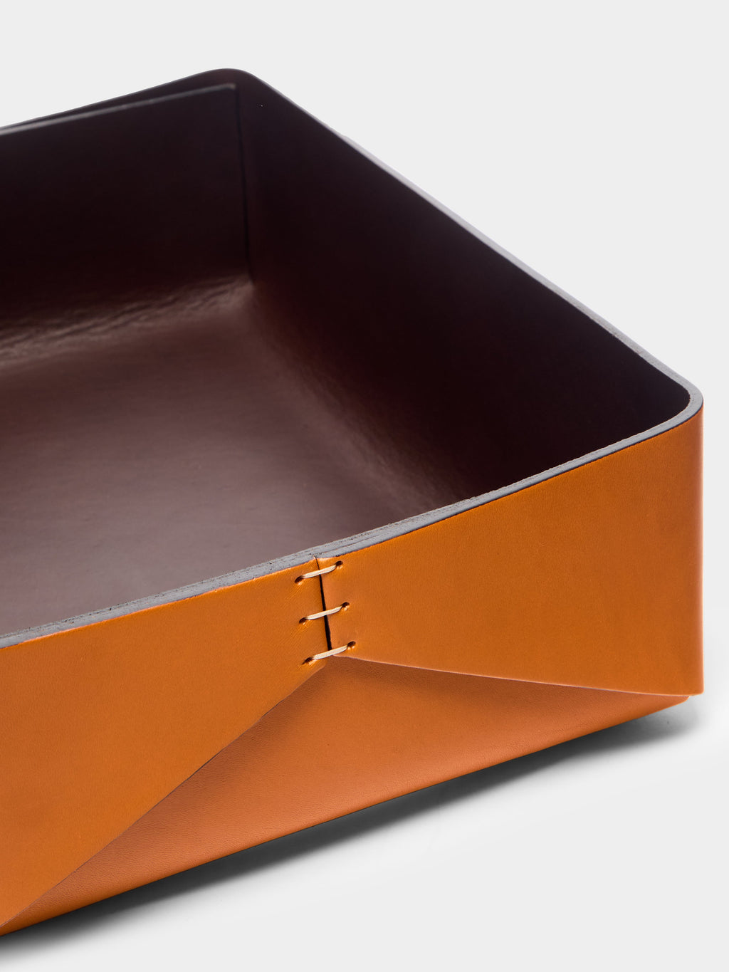 Leather Large Rectangular Box with Lid