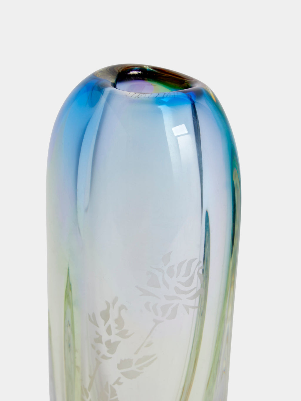 Mid-Century Glass Vase (10in/26cm)
