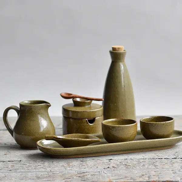 Neutra Kitchen UK - Rustic handcrafted Condiment Bowl: Green