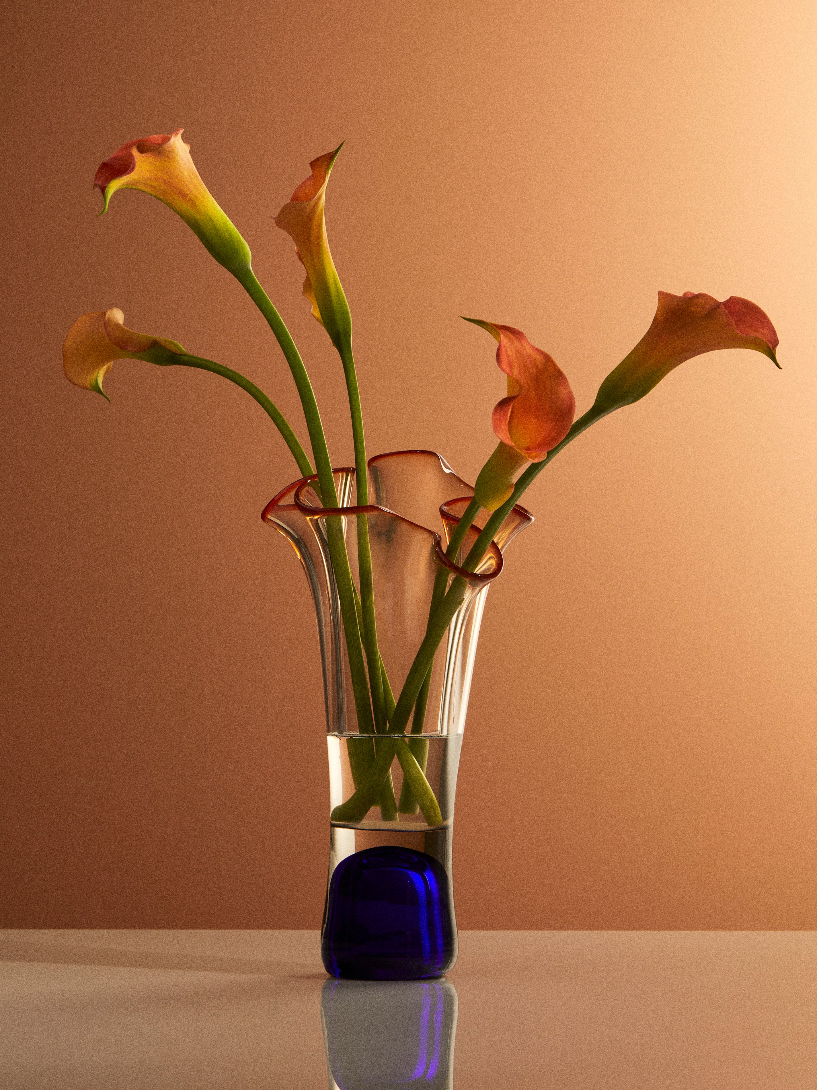 Mid-Century Glass Vase (12.5in/32.5cm)