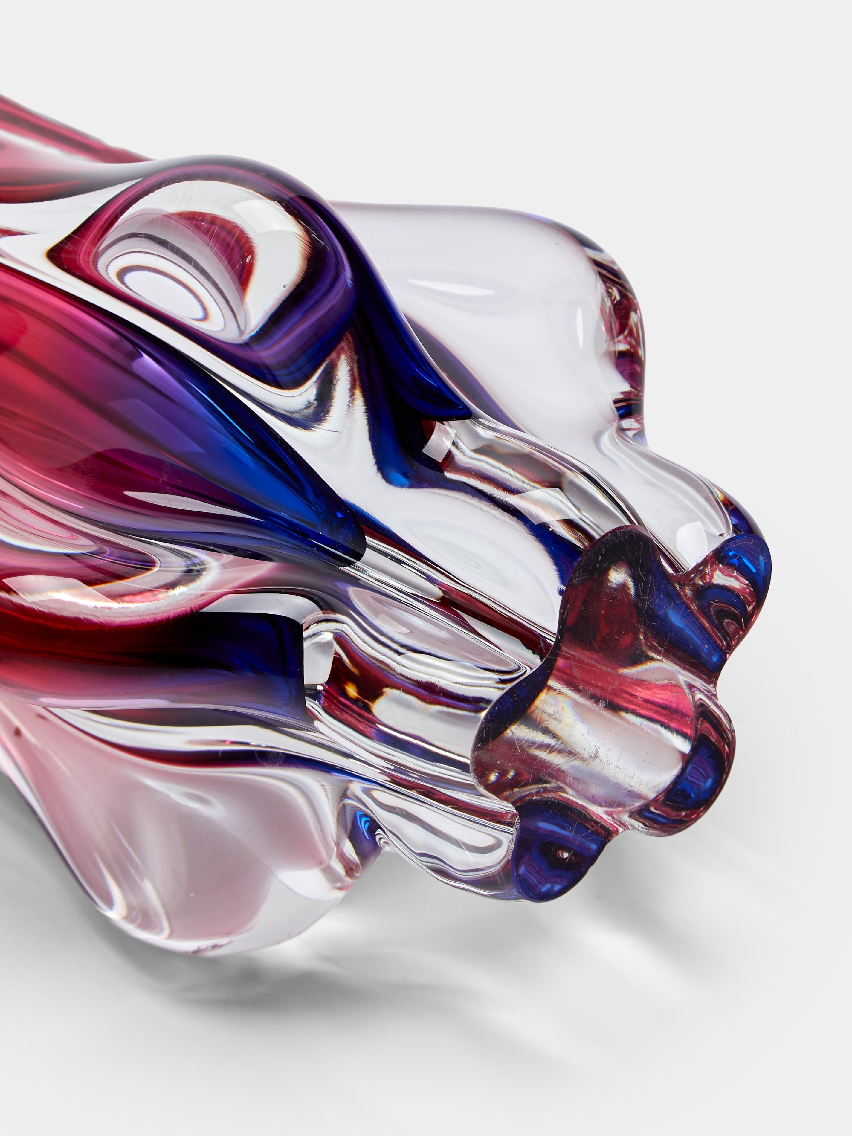 Mid-Century Glass Vase (10in/26cm)