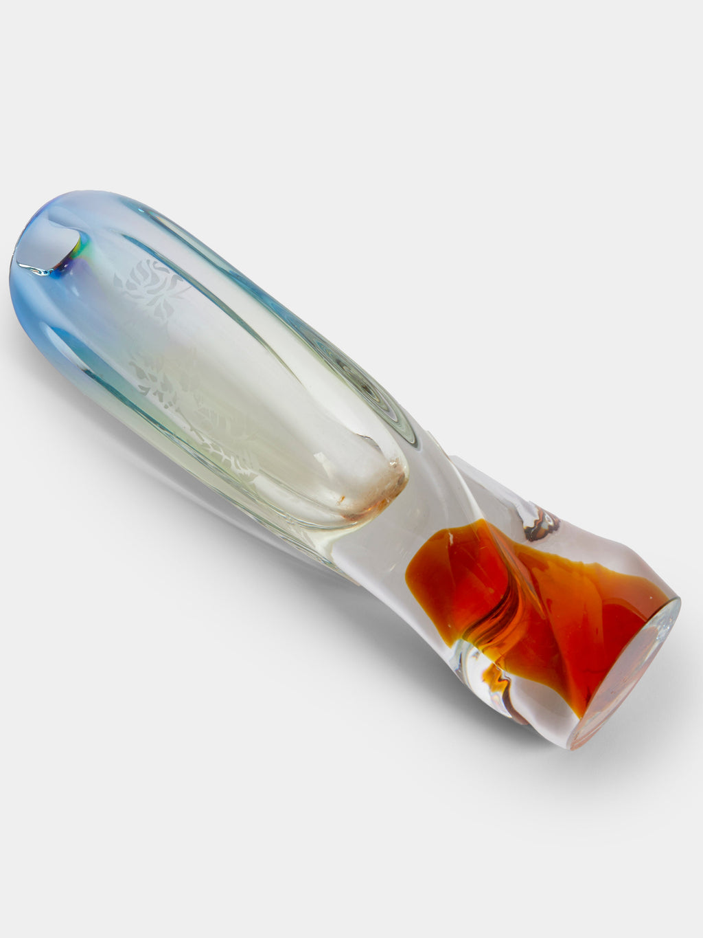 Mid-Century Glass Vase (10in/26cm)