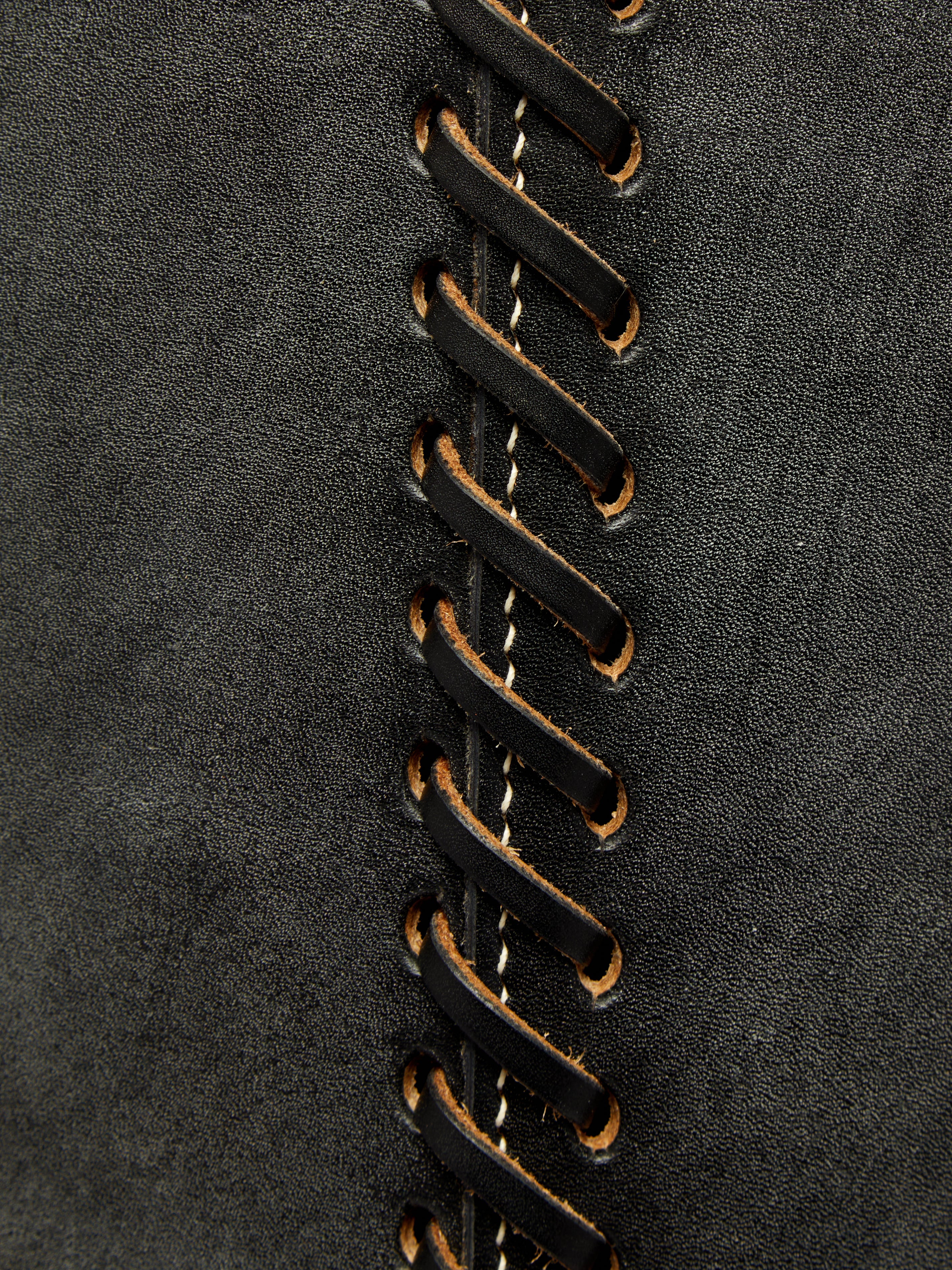 Pithos Leather Laundry Basket