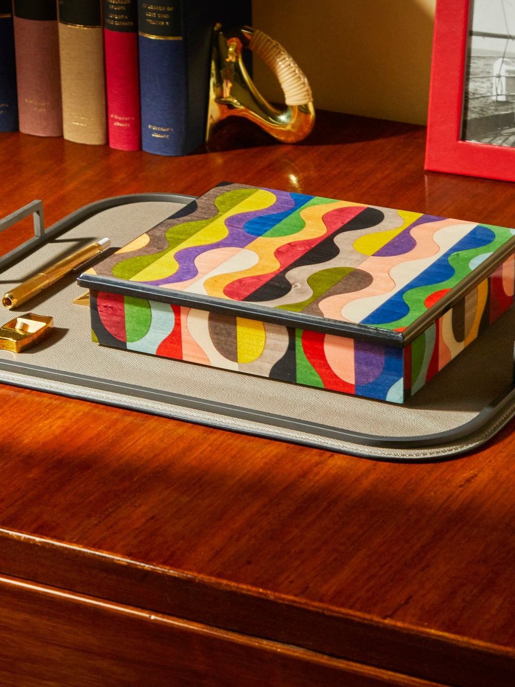 Geometric Wood Inlay Box