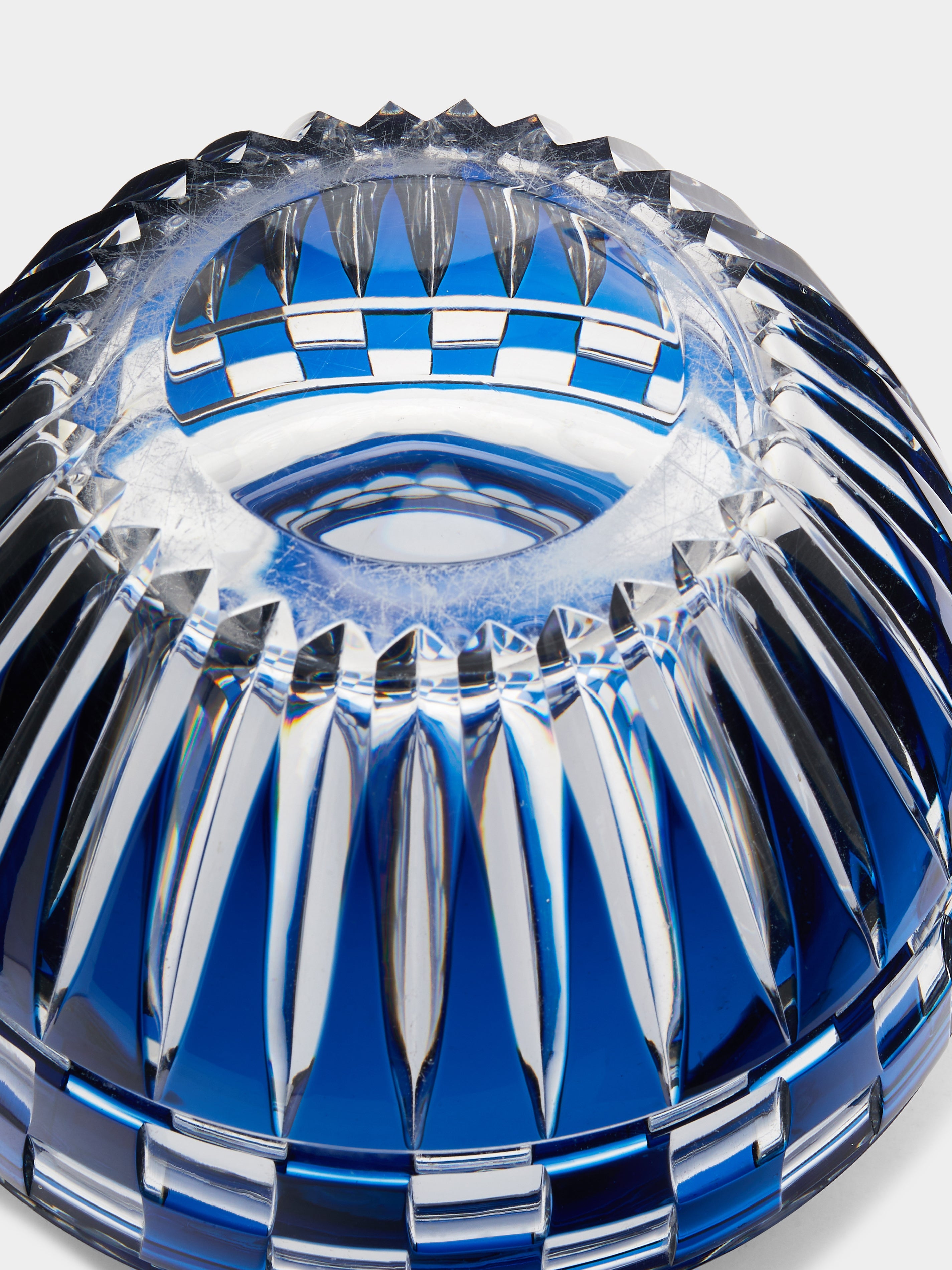 1980s Val Saint Lambert Crystal Vase (7.5in/19cm)