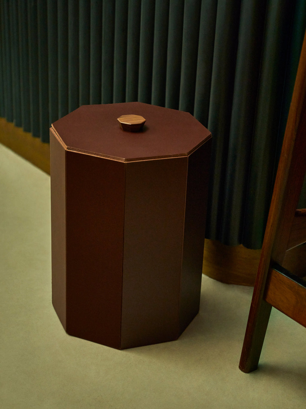 Coste Leather Wastepaper Bin