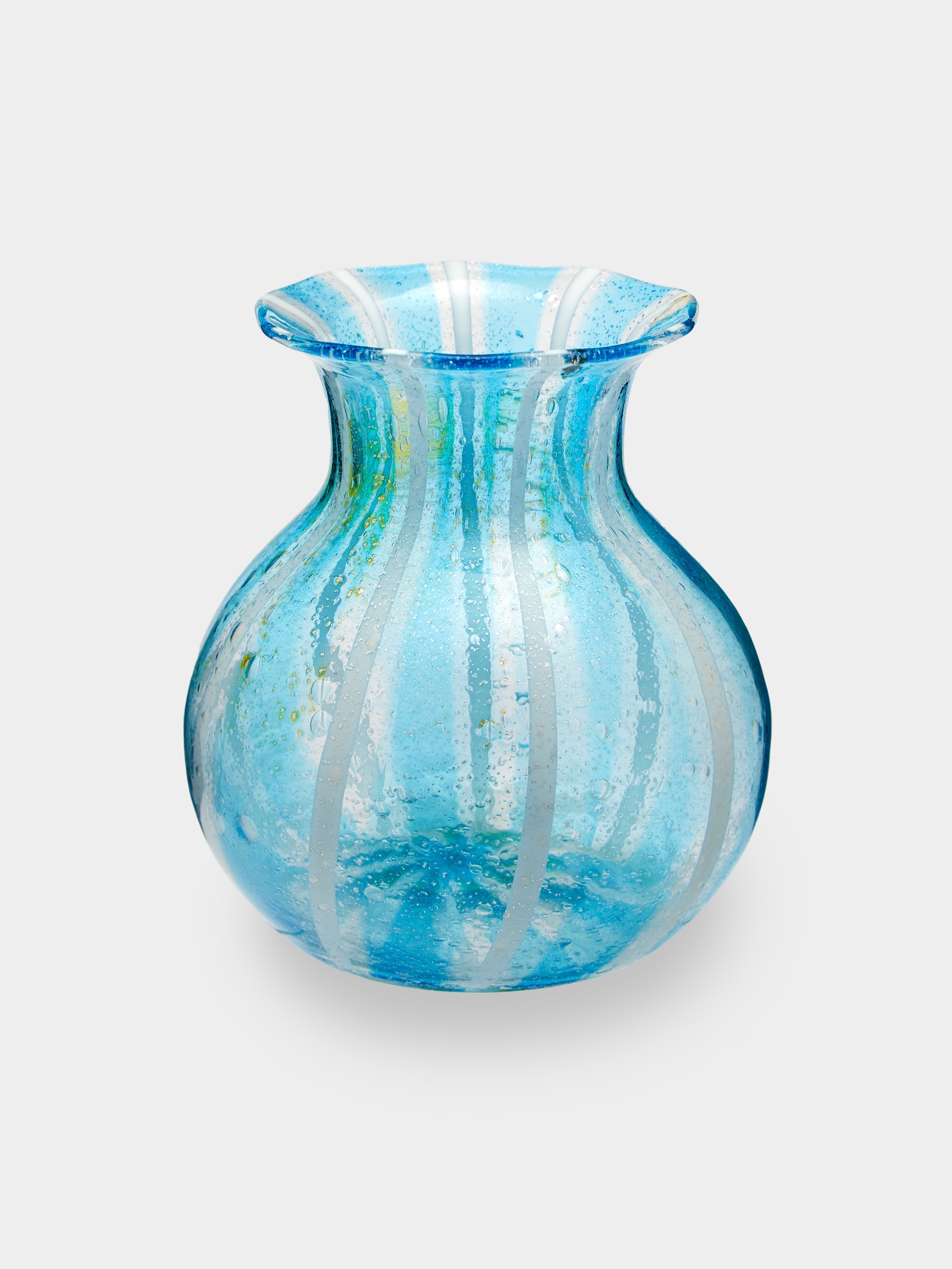 1950s Zanfirico Murano Glass Vase (8in/20cm)