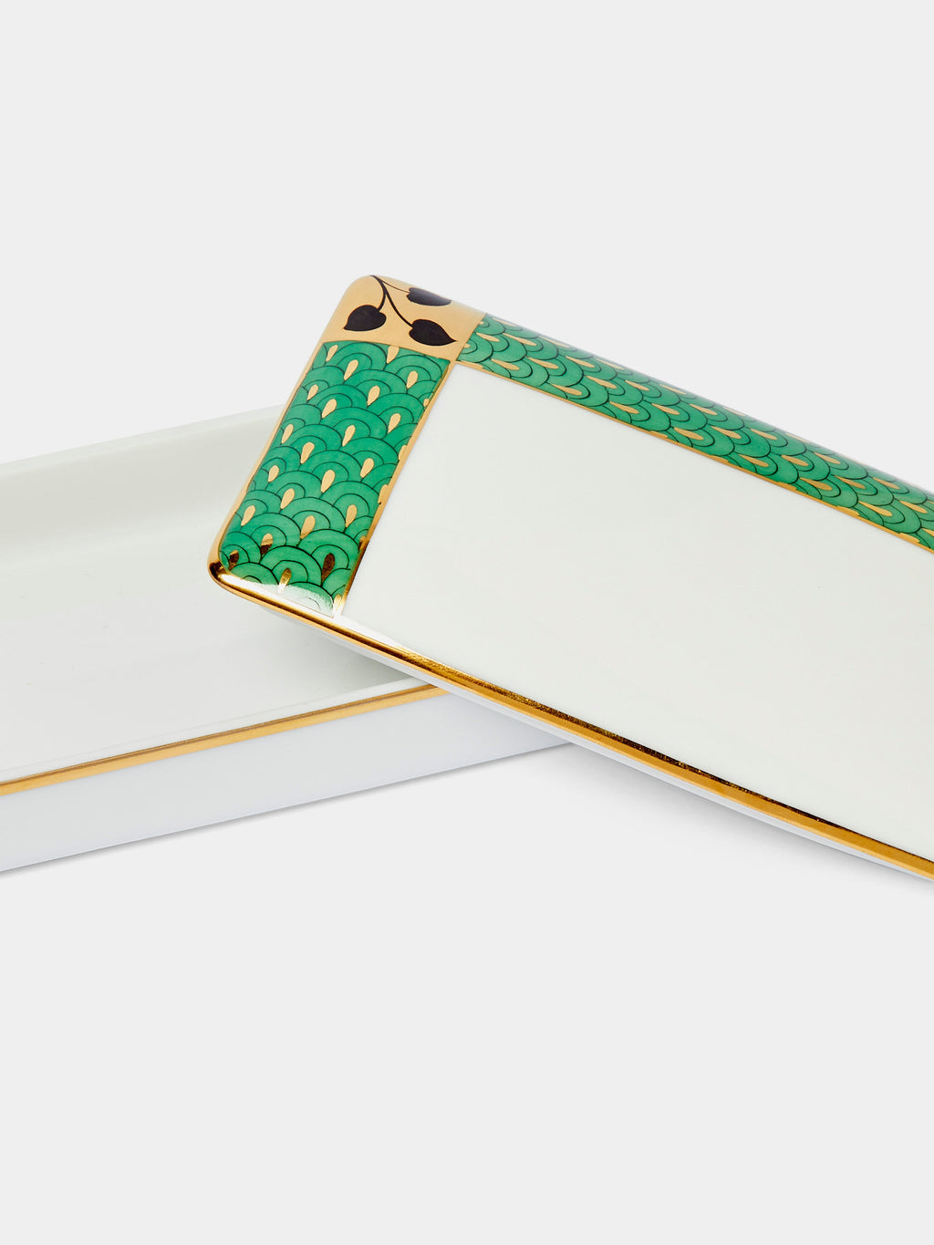 Secession Hand-Painted Porcelain Rectangular Box