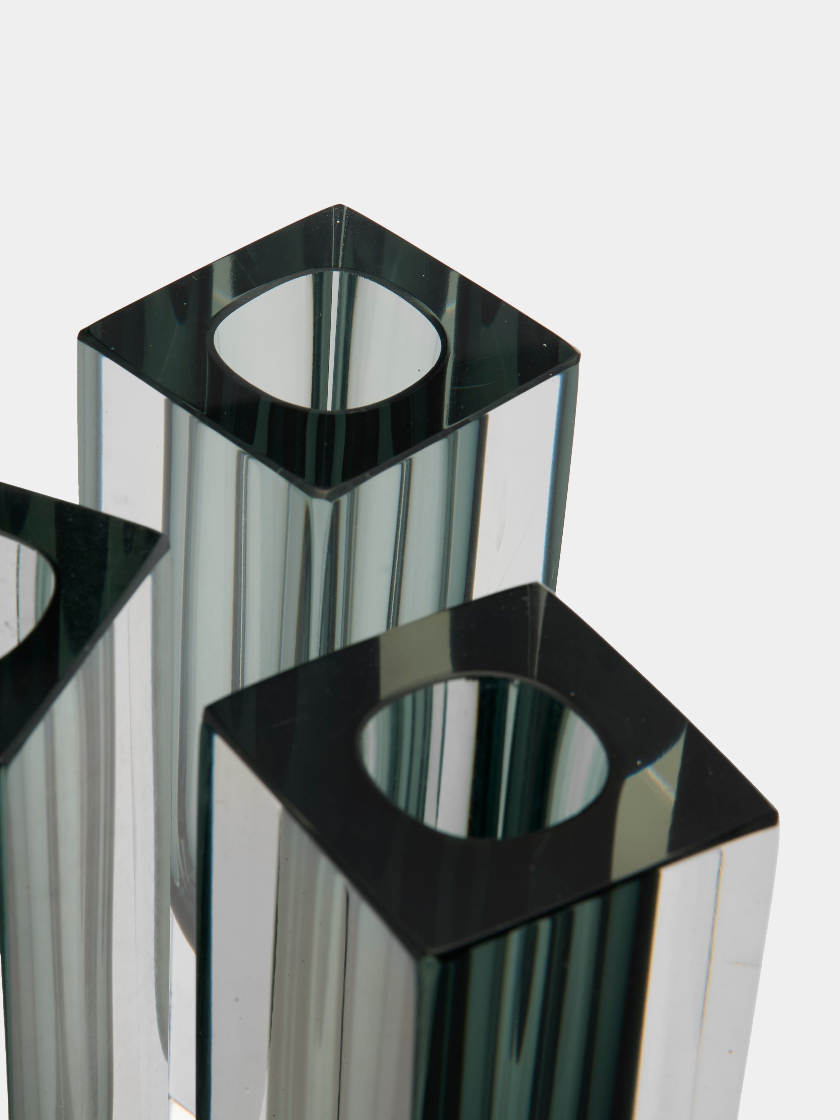 1970s Sommerso Murano Glass Bud Vases – 5.5in/14.5cm (Set of 3)