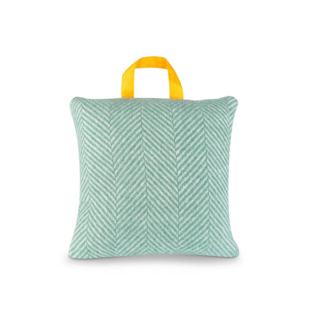 Heating & Plumbing London - Waterproof Outdoor Cushion in Pure New Wool - Mint Green