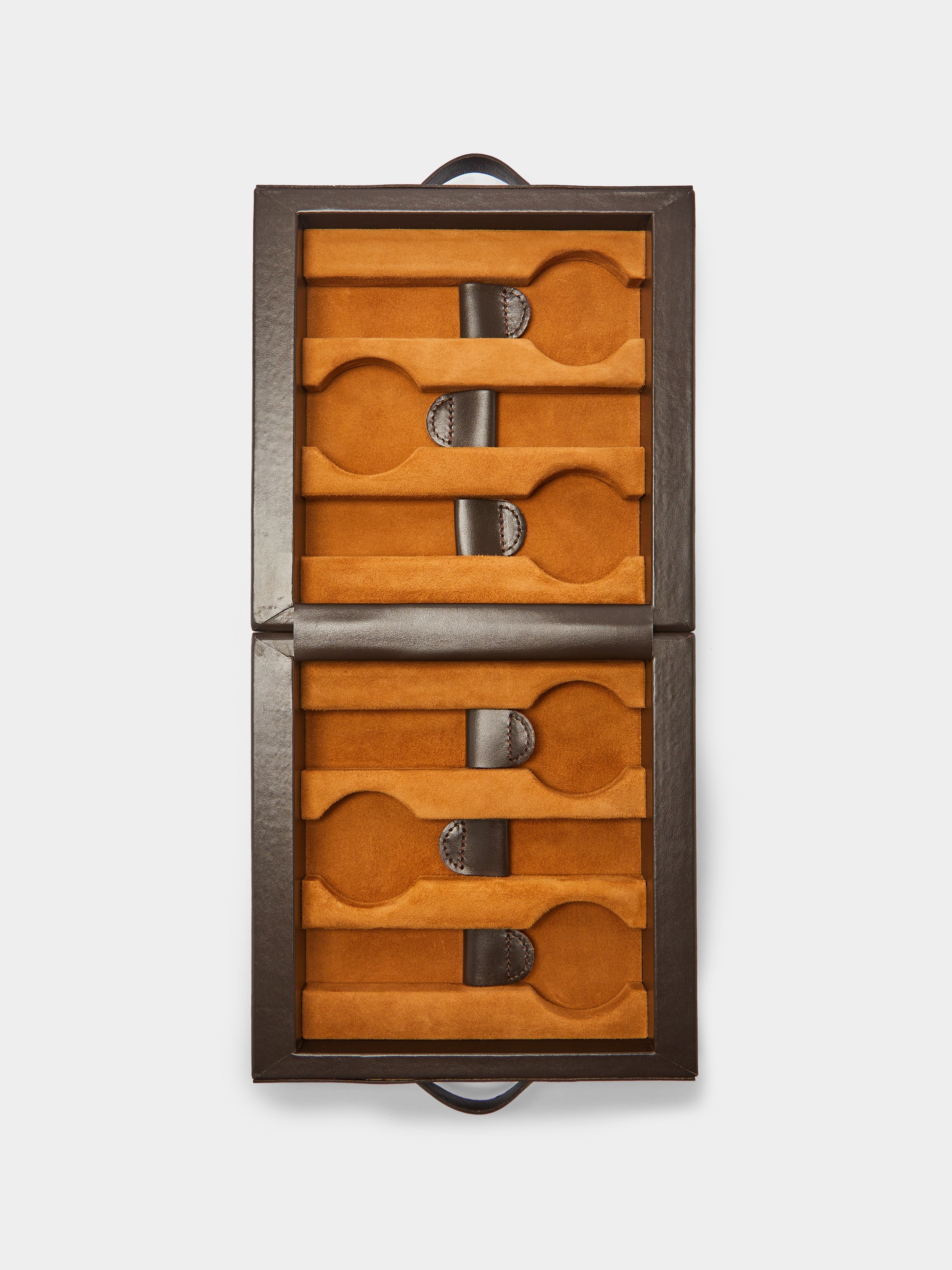 Keope Leather Travel Watch Case (6 Watches)