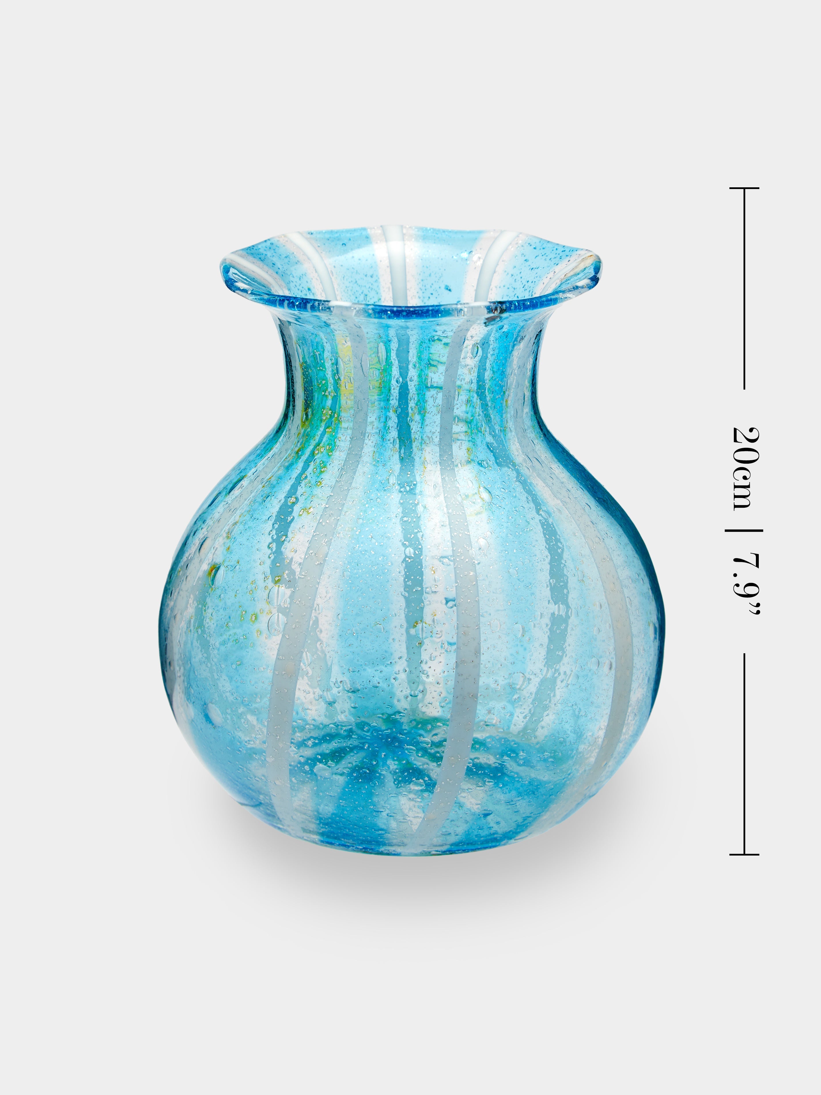1950s Zanfirico Murano Glass Vase (8in/20cm)
