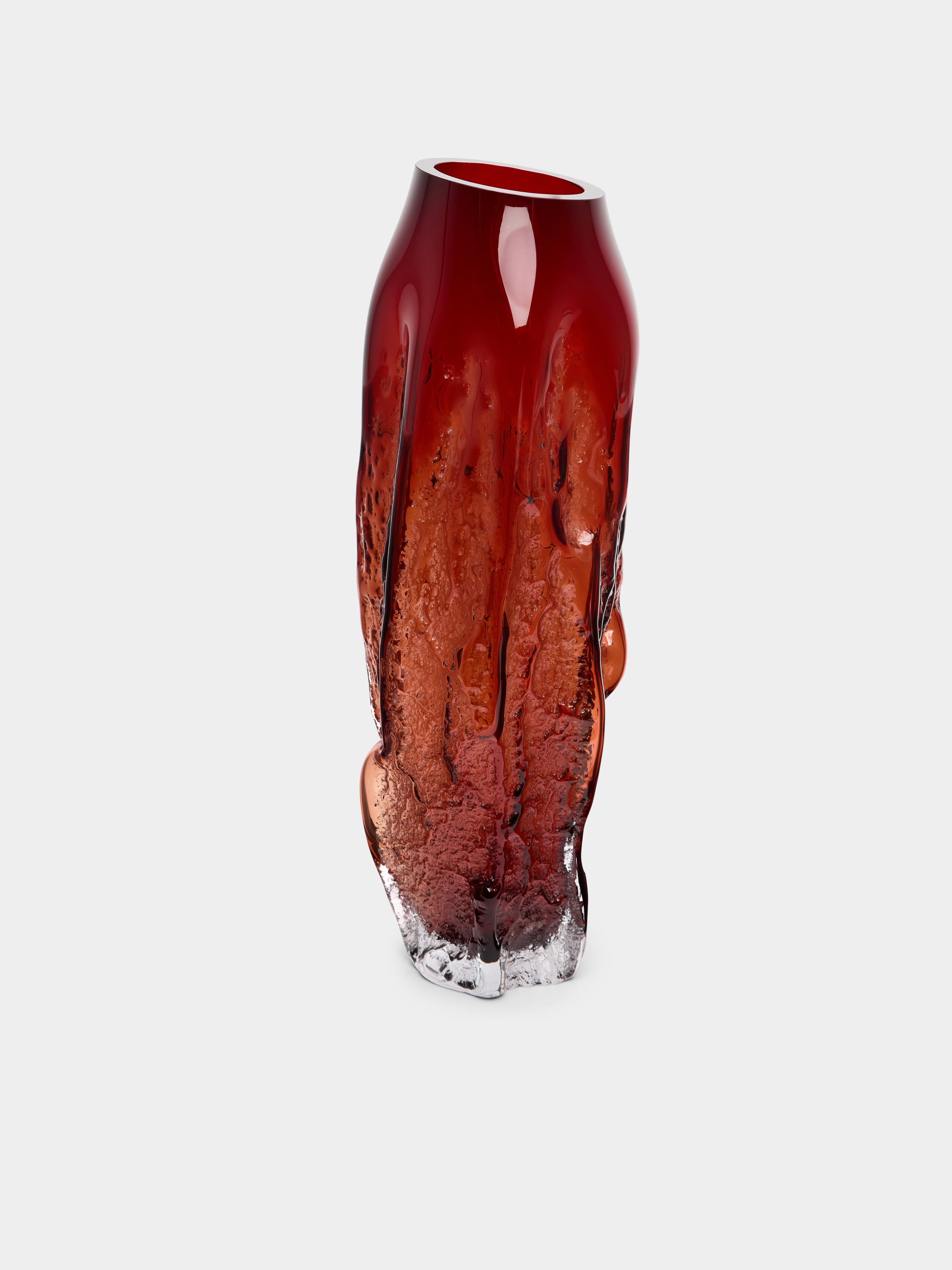 Bark Hand-Blown Glass Vase (25in/63cm)