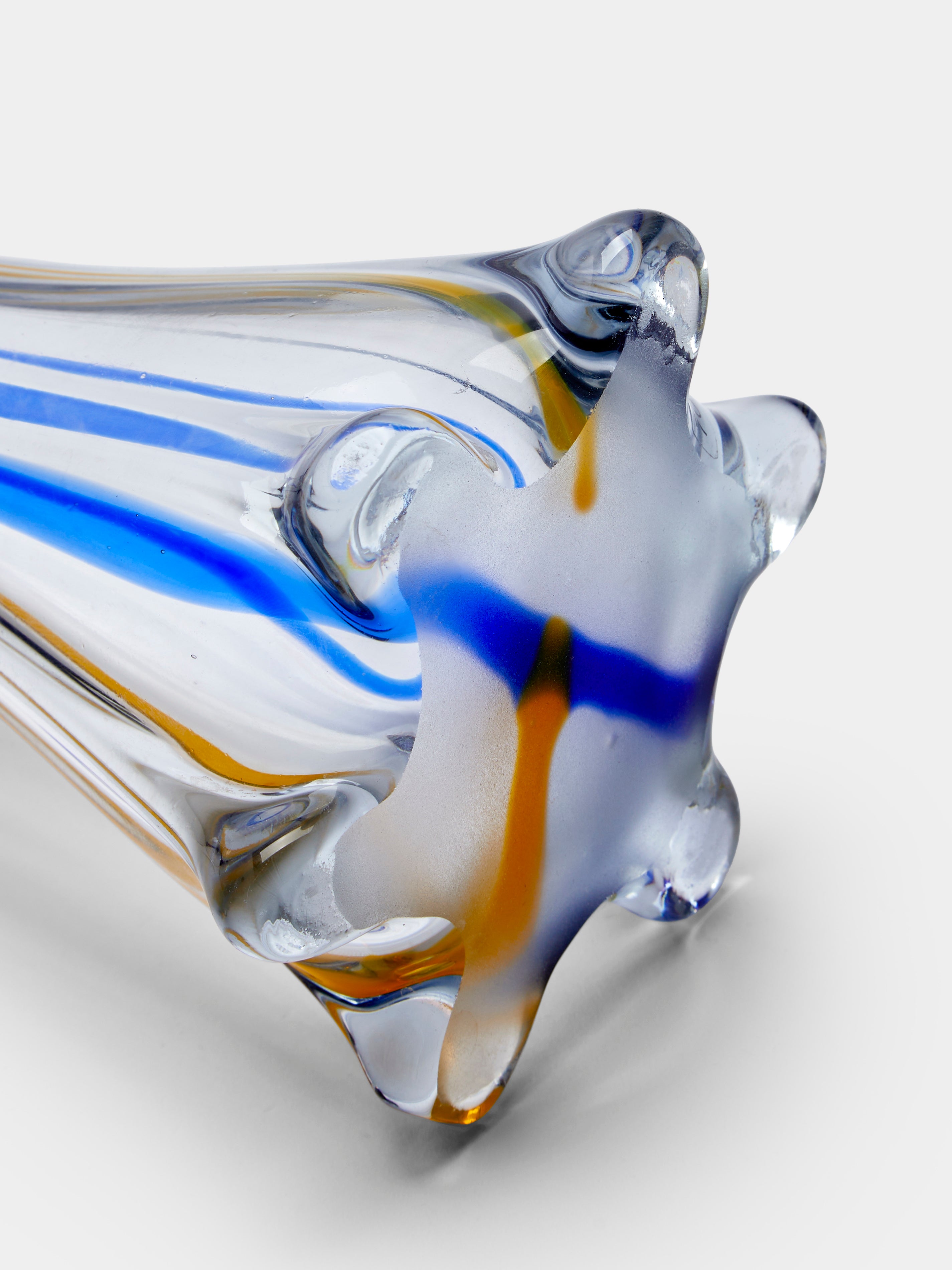 Mid-Century Glass Vase (12in/30cm)