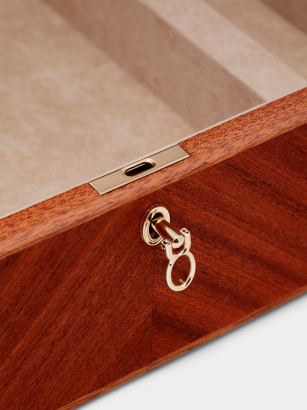 Mahogany Gold-Plated Jewelry Box