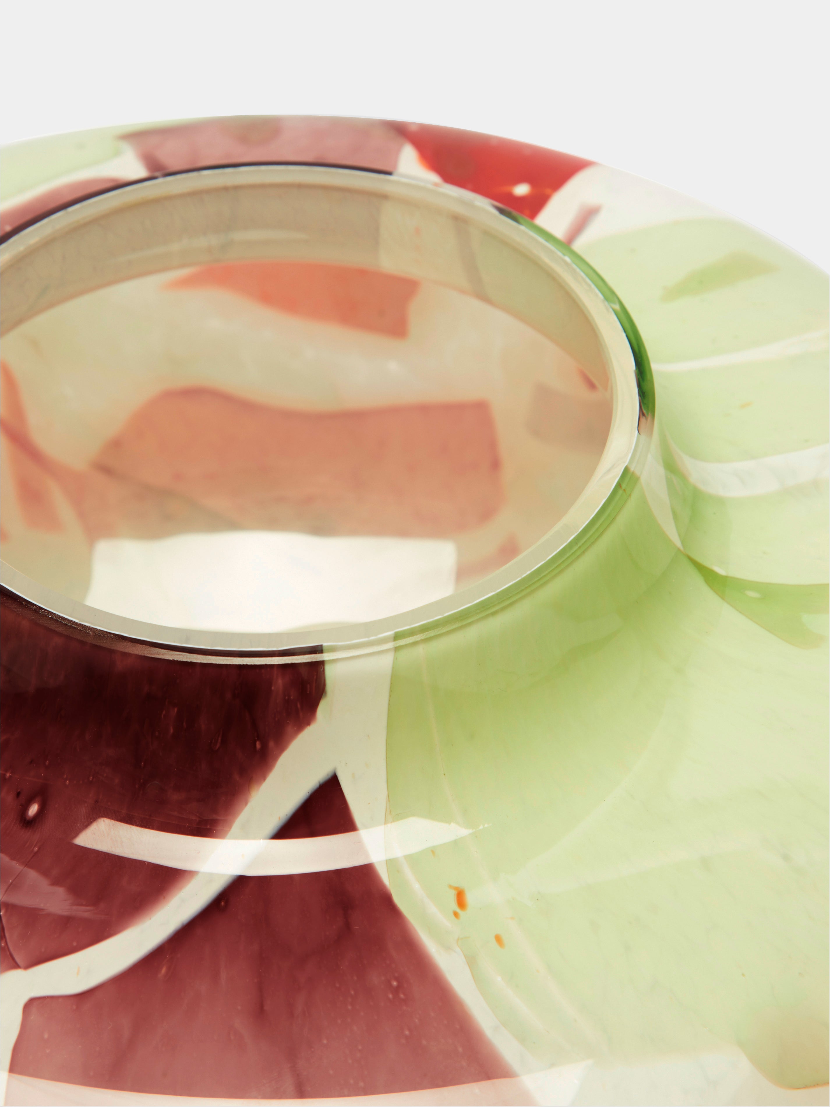 Spring Olla Hand-Blown Murano Glass Vase (7in/18.5cm)