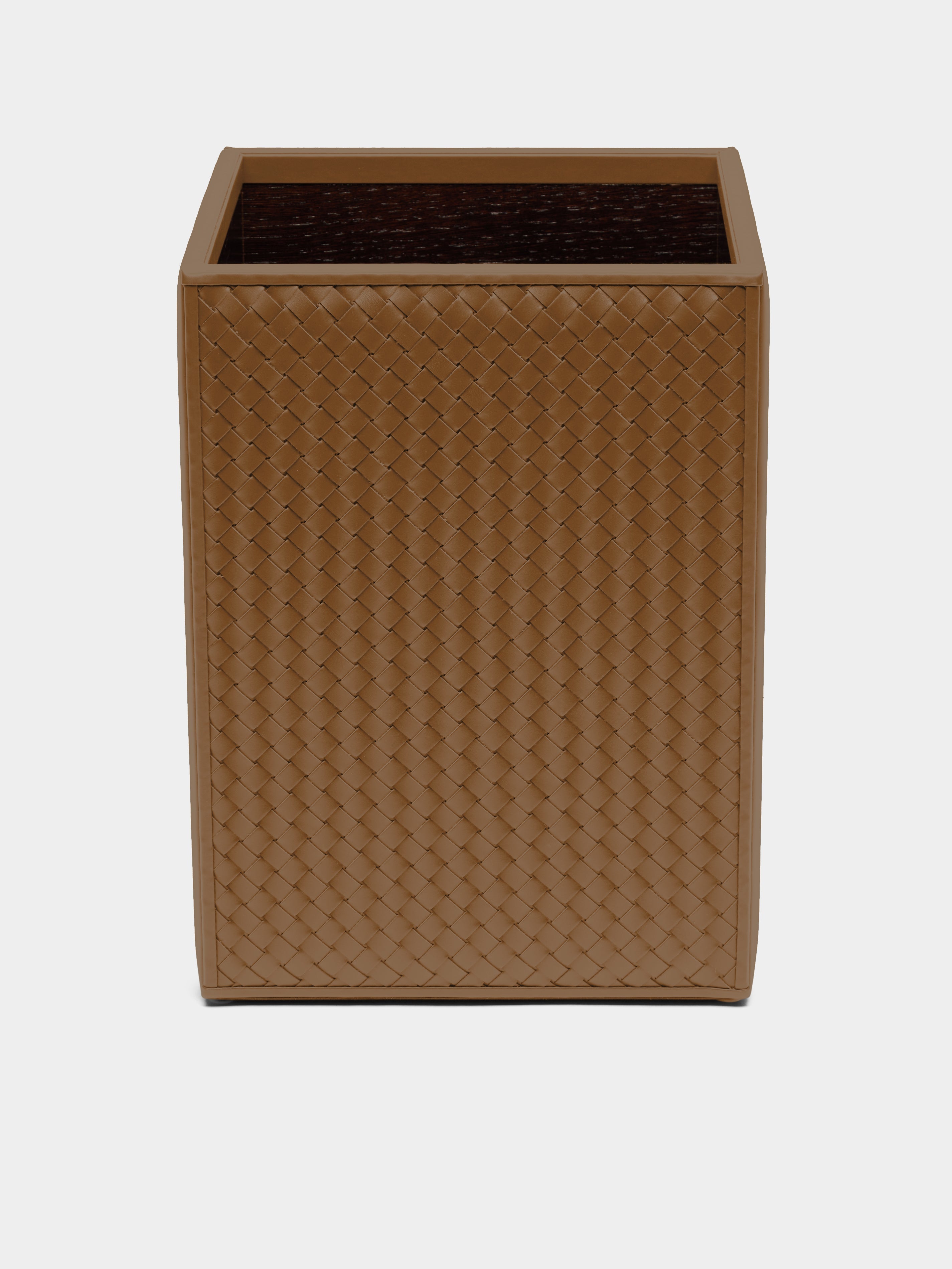 Woven Leather Bin