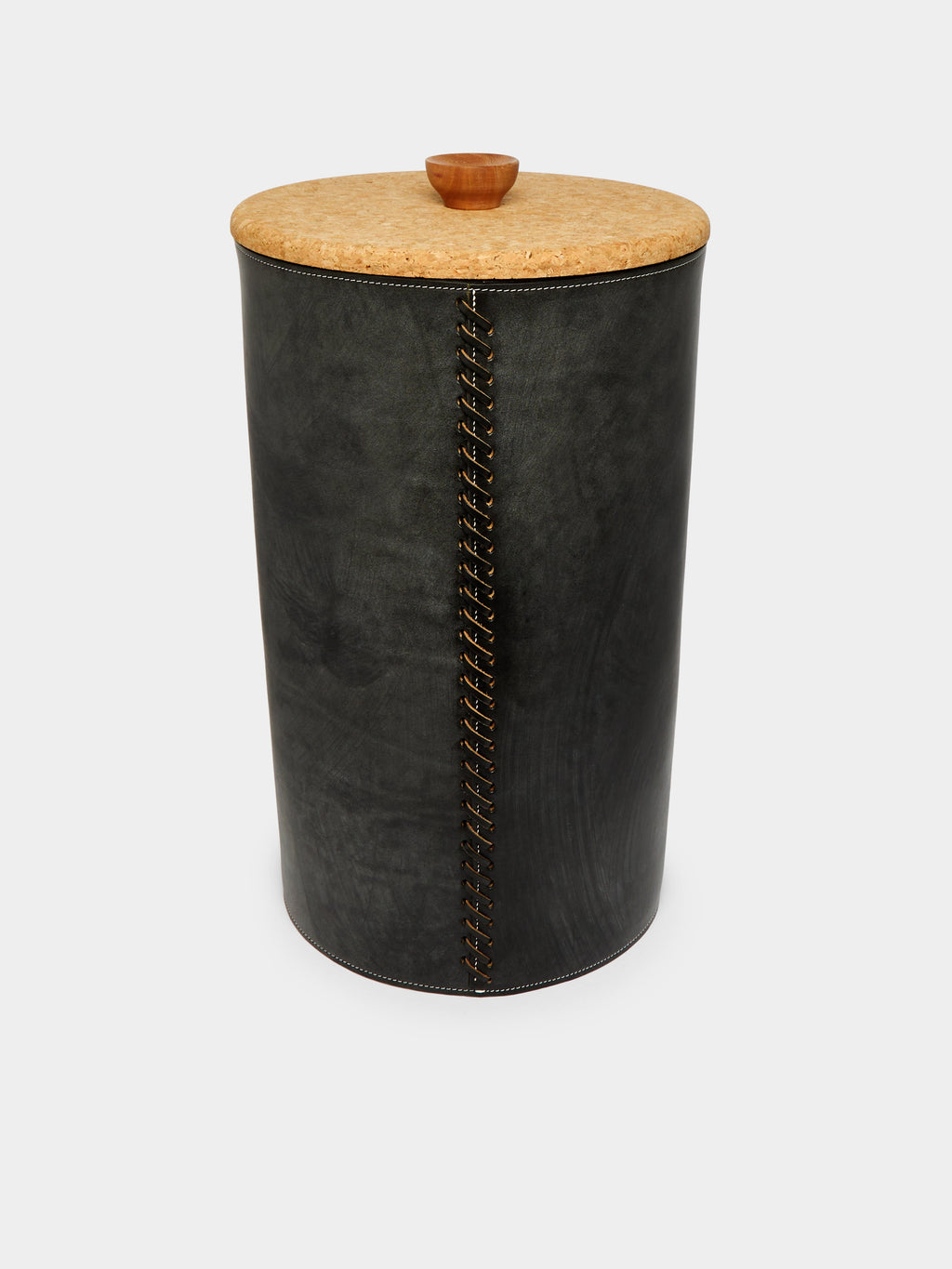 Pithos Leather Laundry Basket