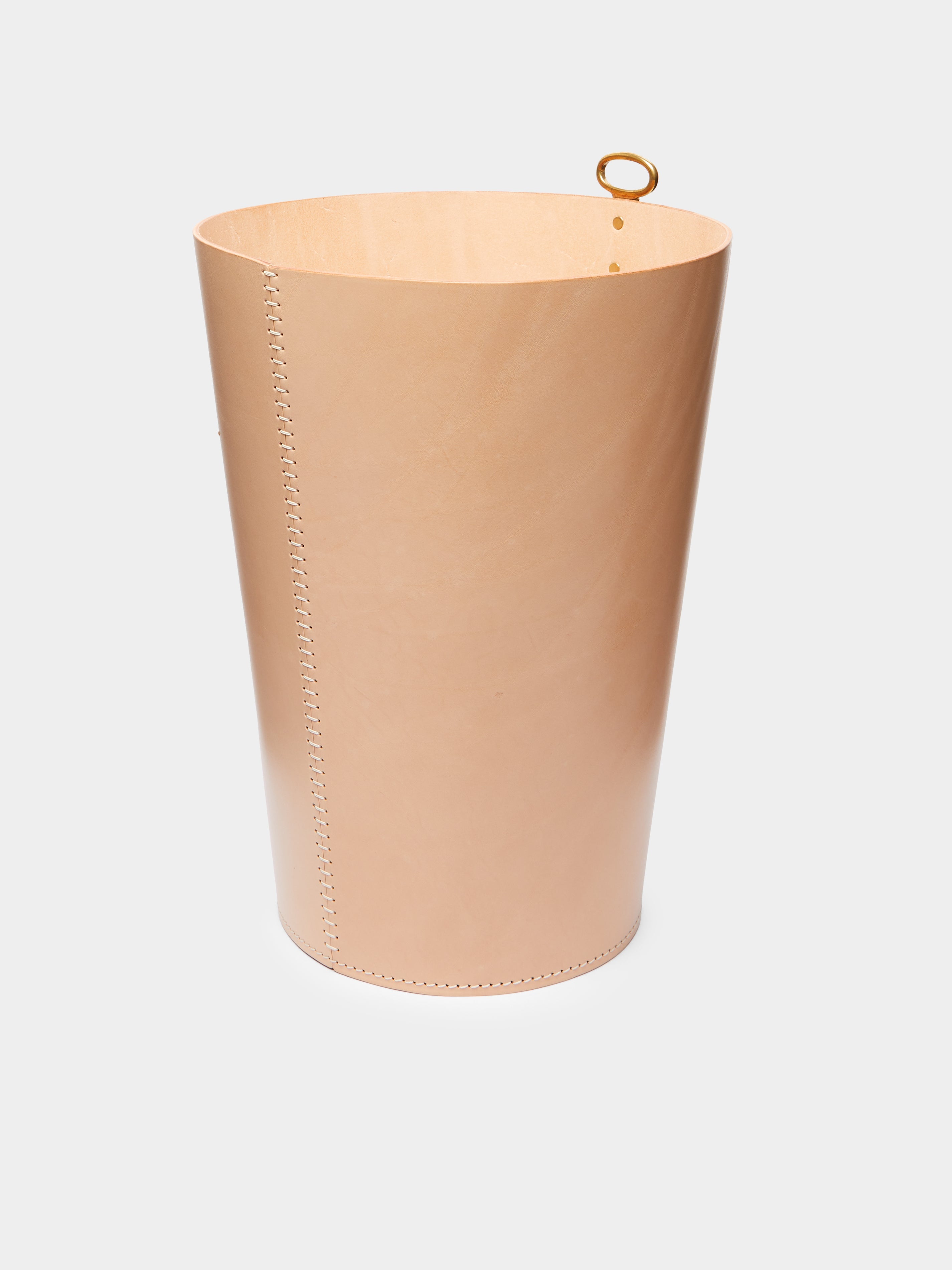 Eyelet Leather Wastepaper Bin