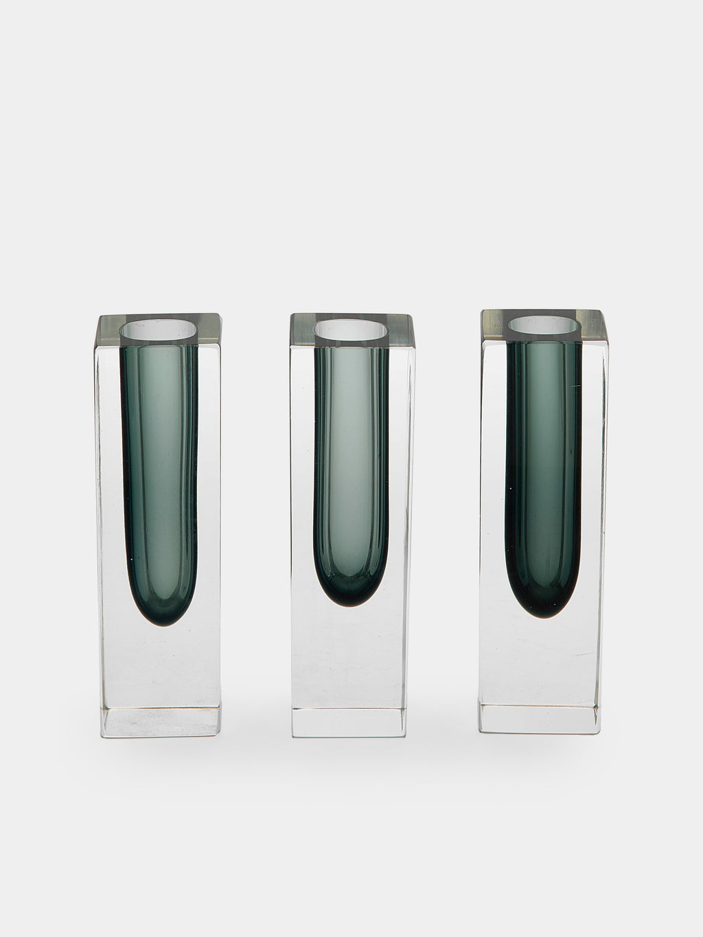 1970s Sommerso Murano Glass Bud Vases – 5.5in/14.5cm (Set of 3)