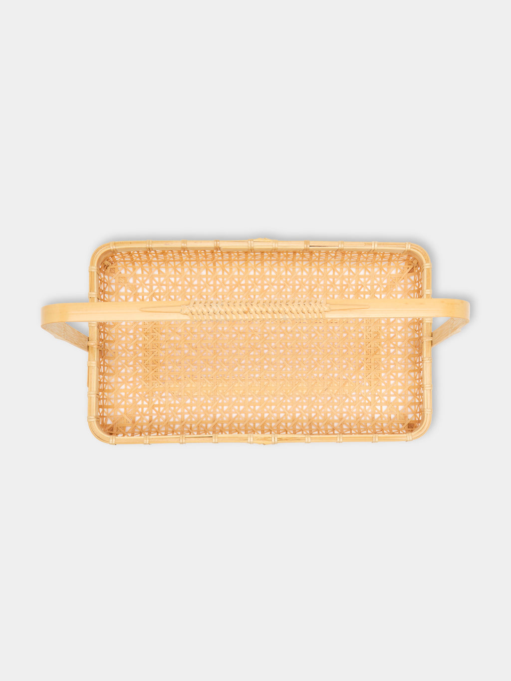 Handwoven Bamboo Basket with Handles