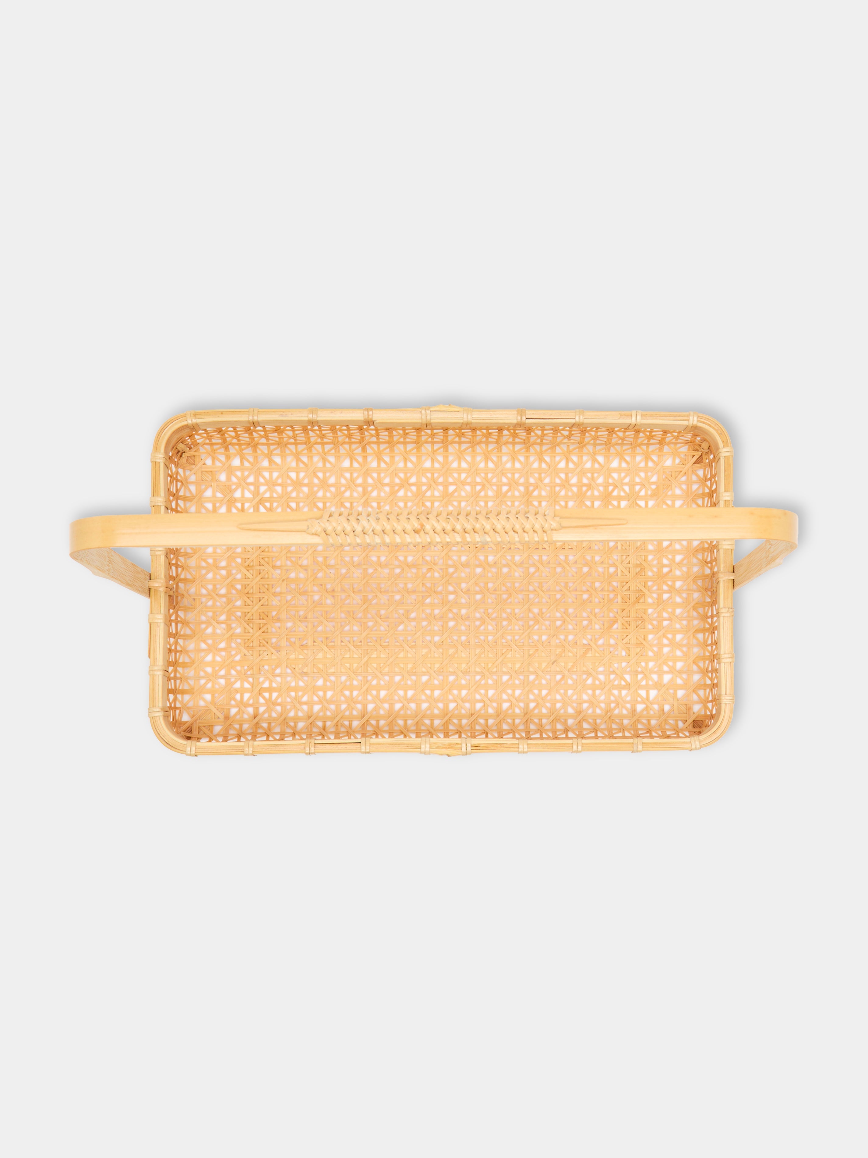 Handwoven Bamboo Basket with Handles