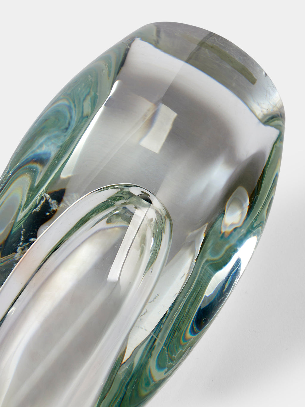 Mid-Century Glass Vase (10in/26cm)