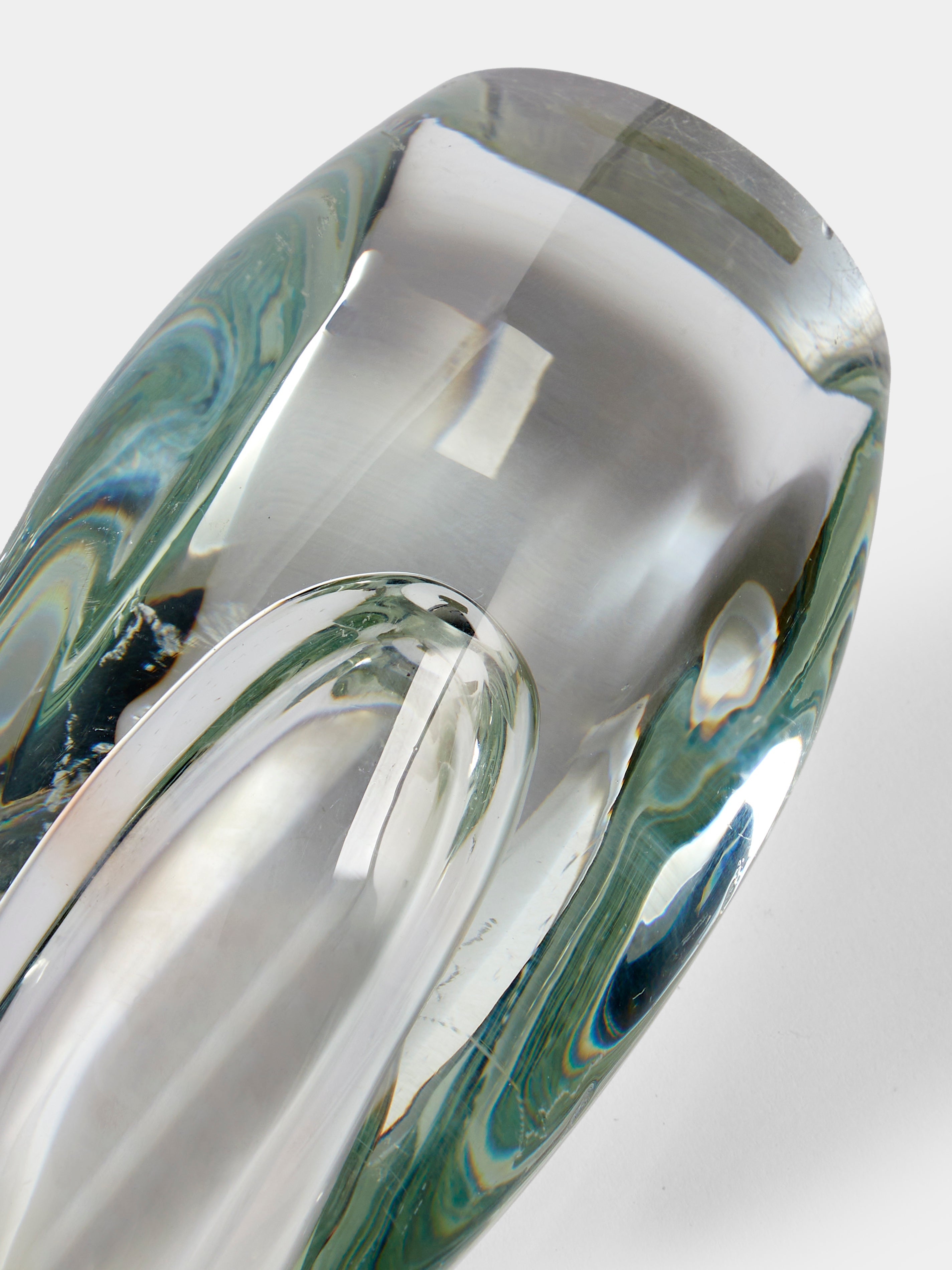 Mid-Century Glass Vase (10in/26cm)