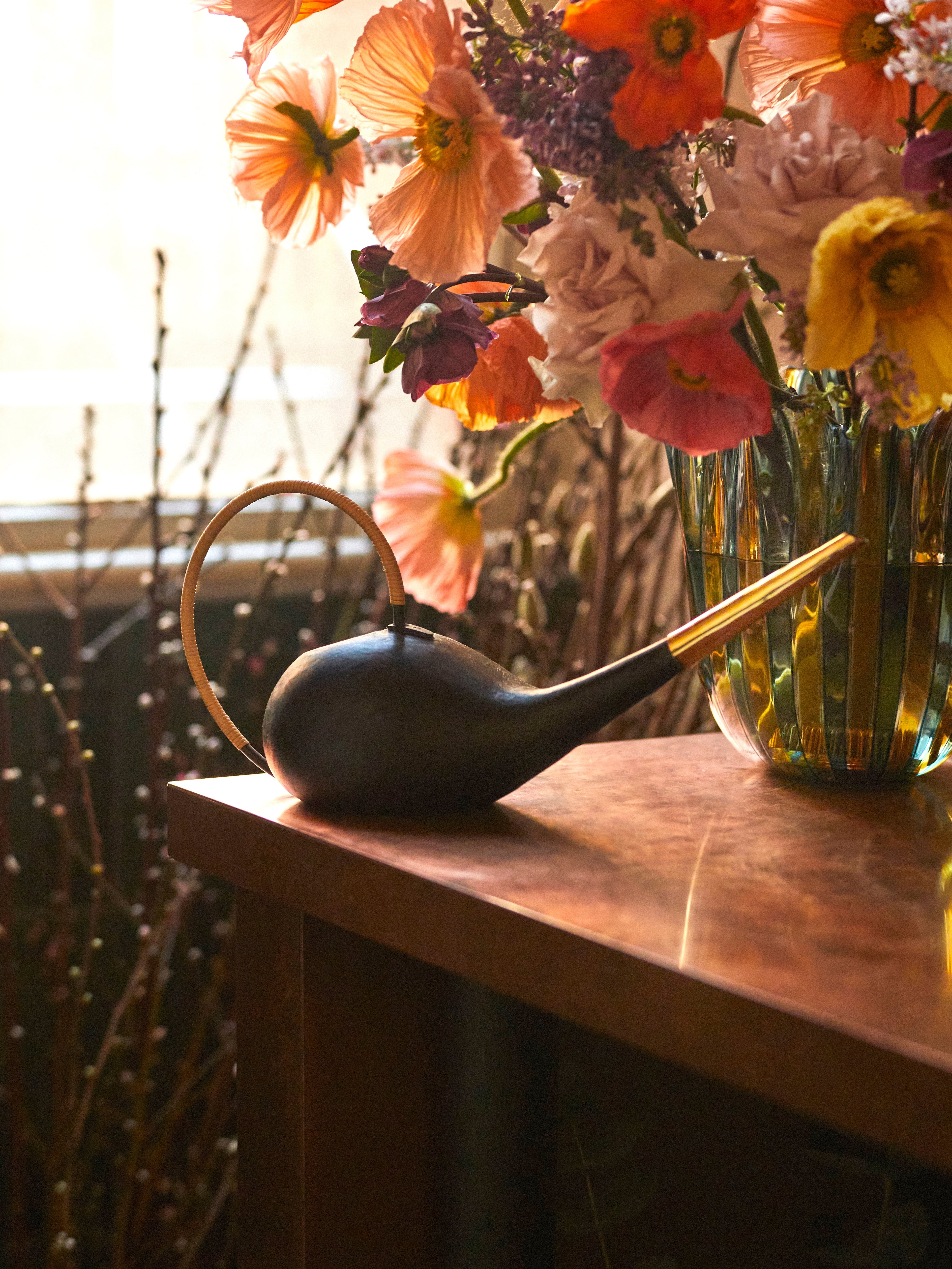 Brass, Iron and Cane Watering Can