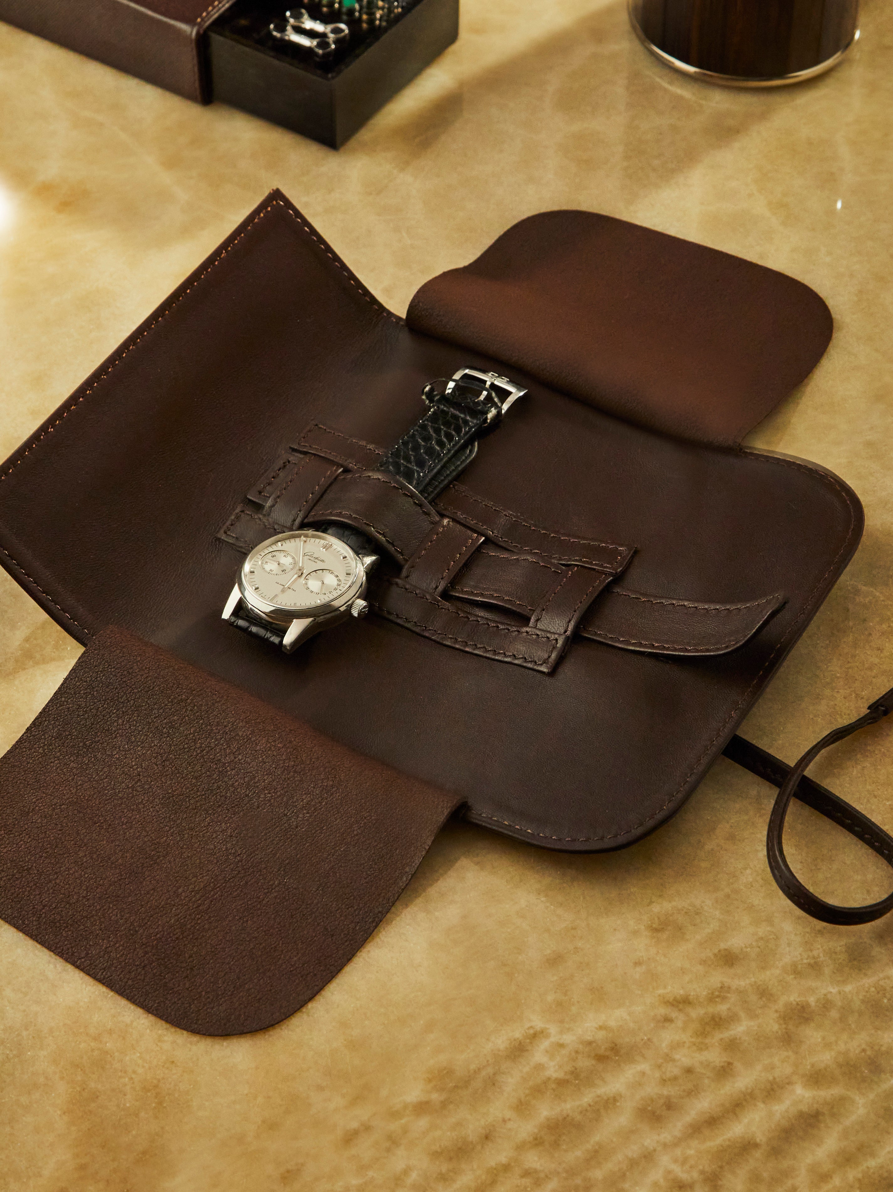 Leather Travel Watch Case (2 Watches)