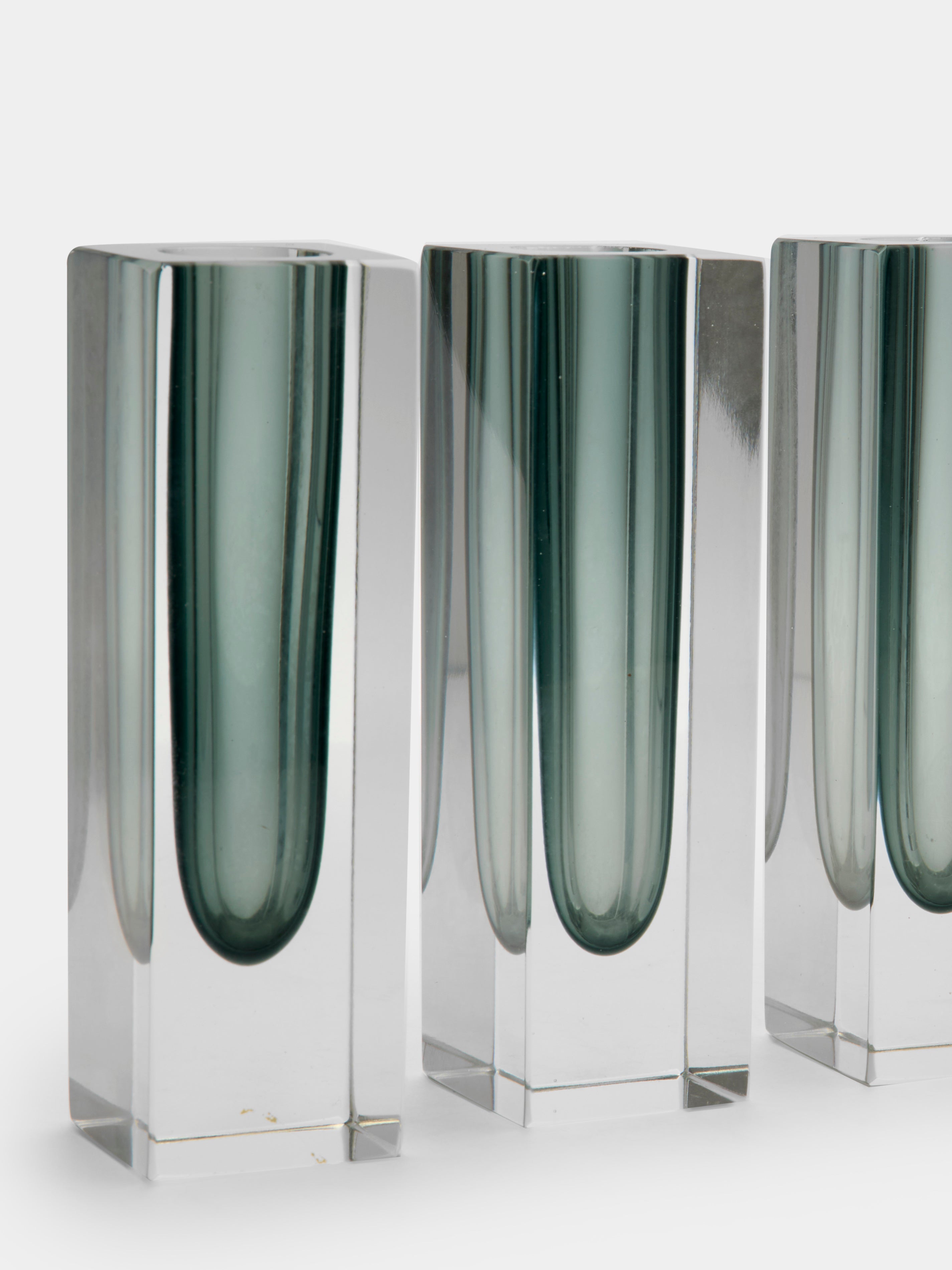 1970s Sommerso Murano Glass Bud Vases – 8.5in/22cm (Set of 4)