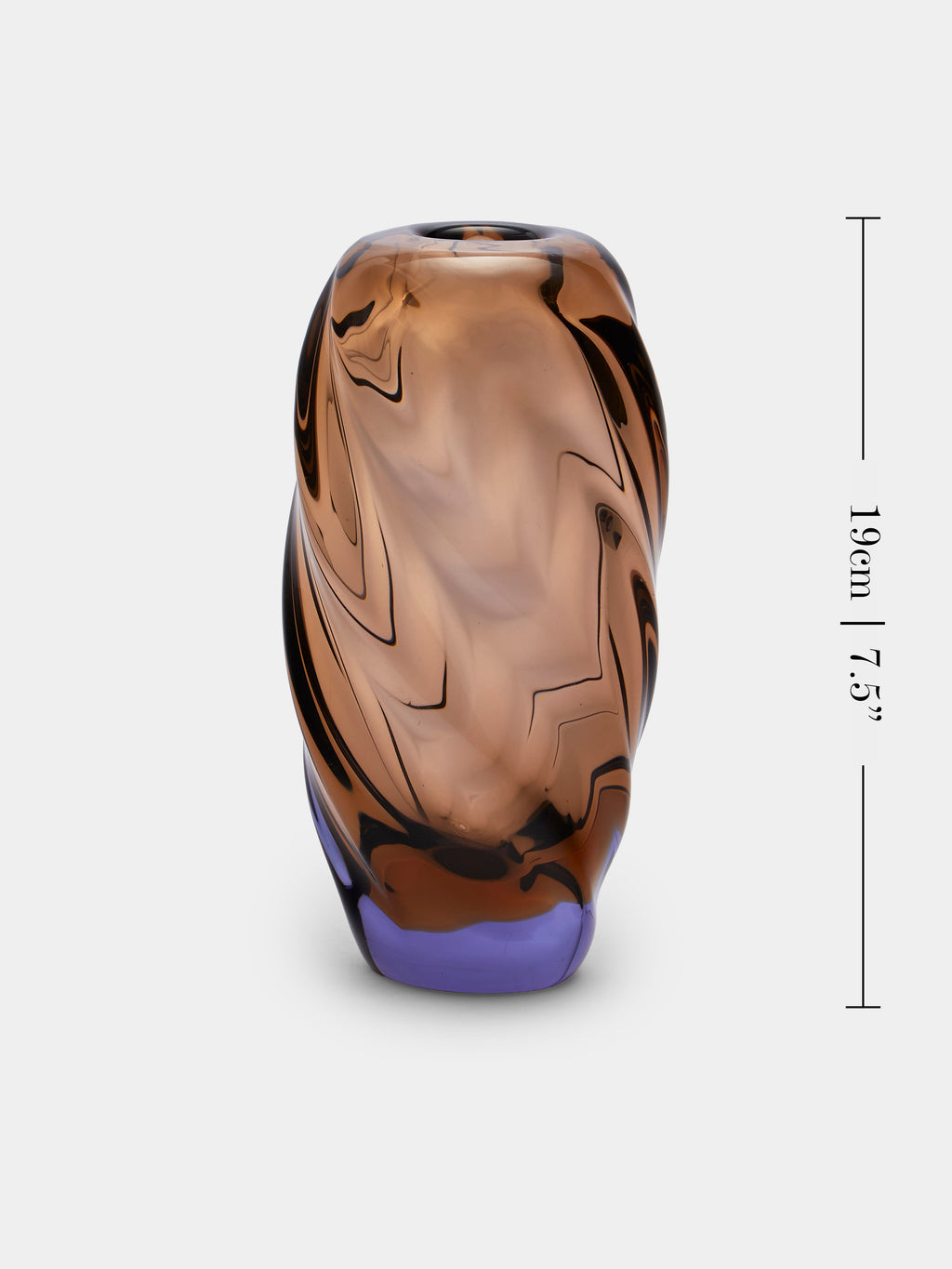 Mid-Century Glass Vase (7.5in/19cm)