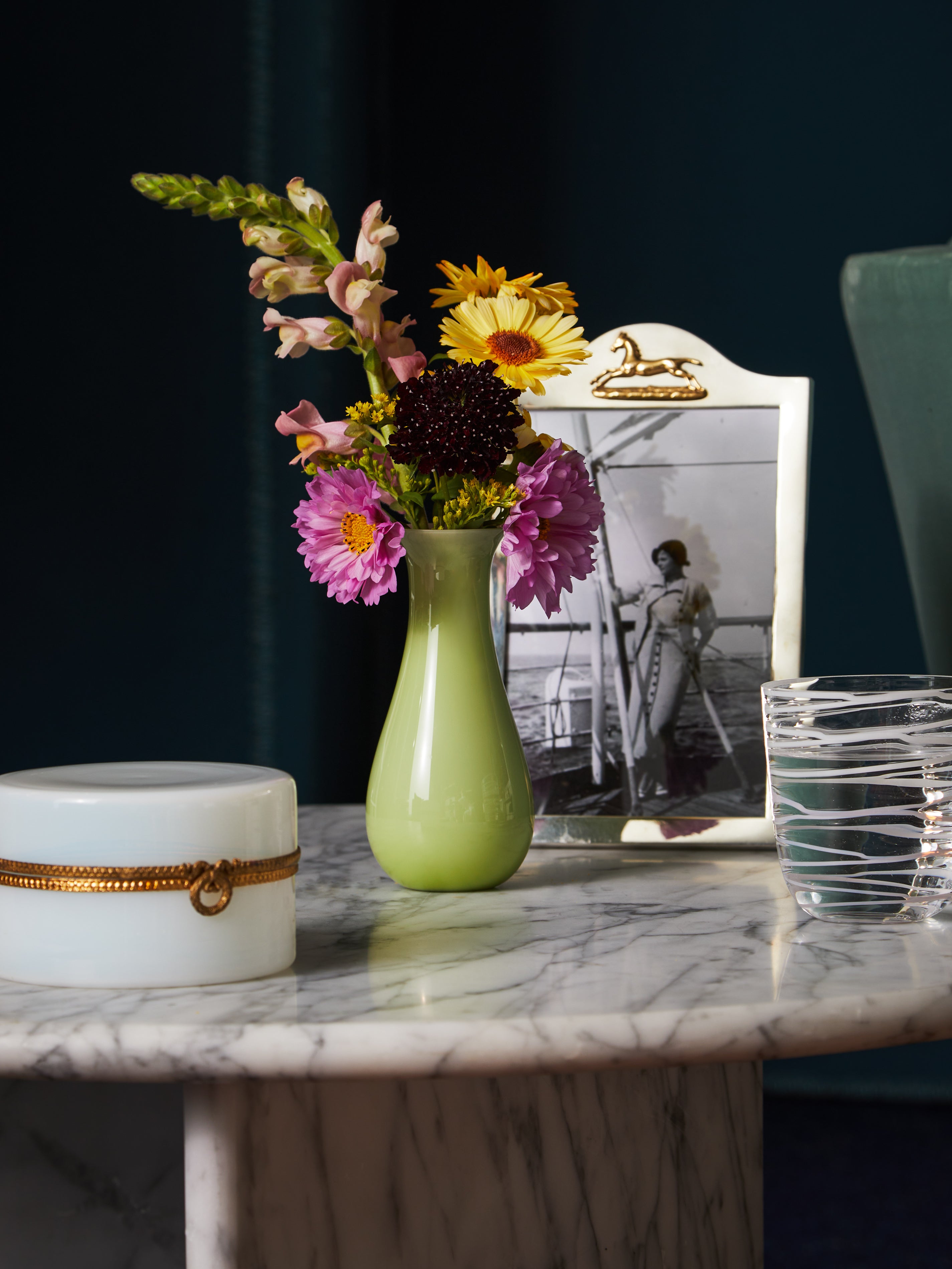 Antares Hand-Blown Murano Glass Bud Vase (5.5in/14cm)