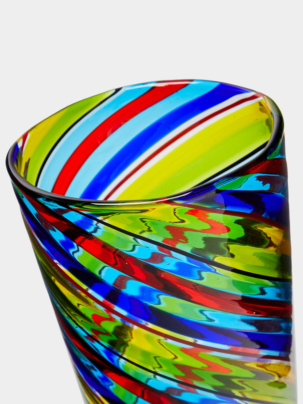 Filigrana Hand-Blown Murano Glass Vase (9in/23cm)
