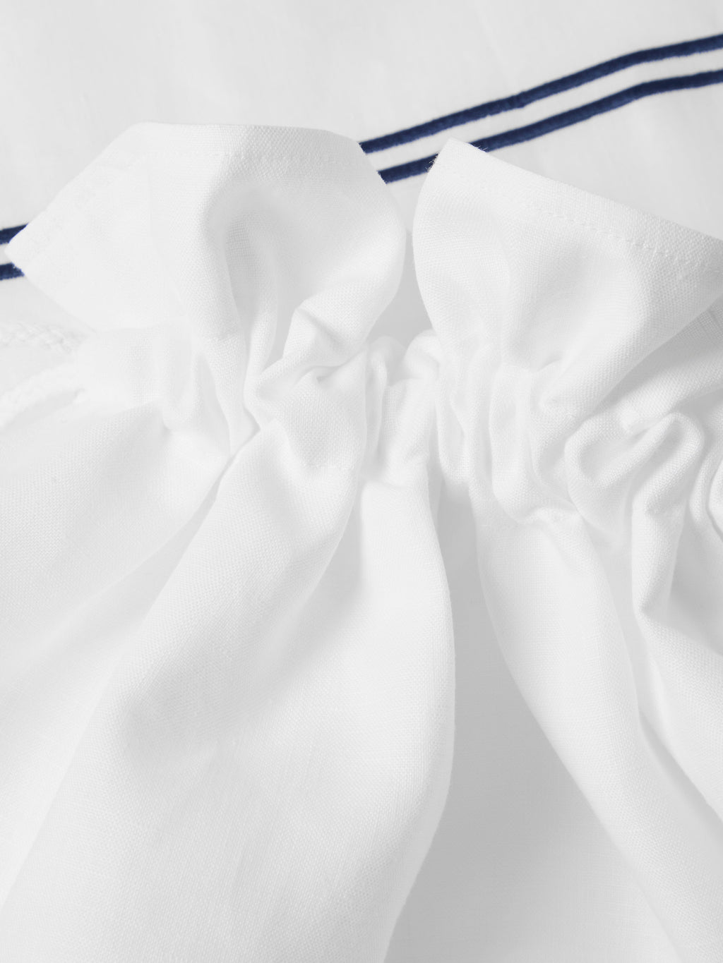 Antibes Embroidered Linen Laundry Bag