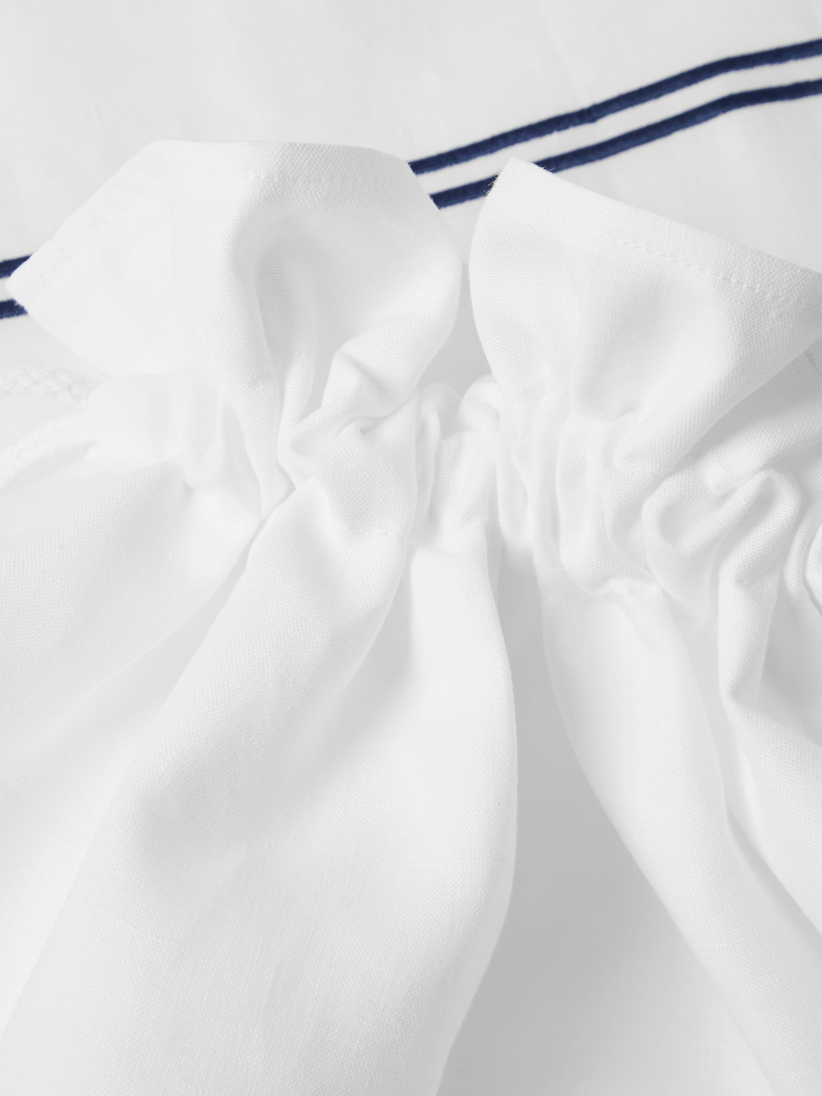 Antibes Embroidered Linen Laundry Bag