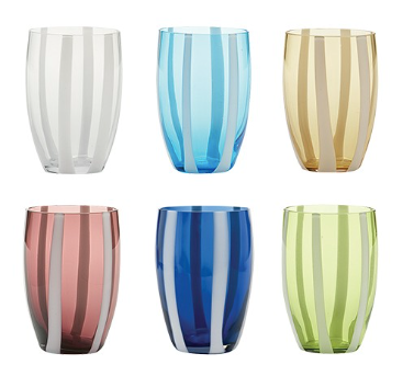 ZAFFERANO Gessato Tumbler - Set of 6