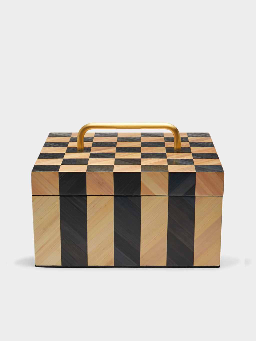 Weave Rye Straw Inlay Wood Box