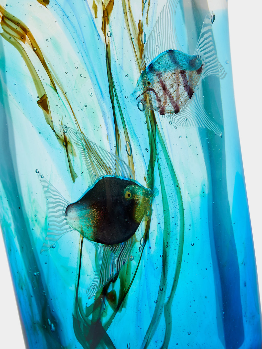 1950s Mazzuccato Aquarium Murano Glass Vase (14.5in/37.5cm)