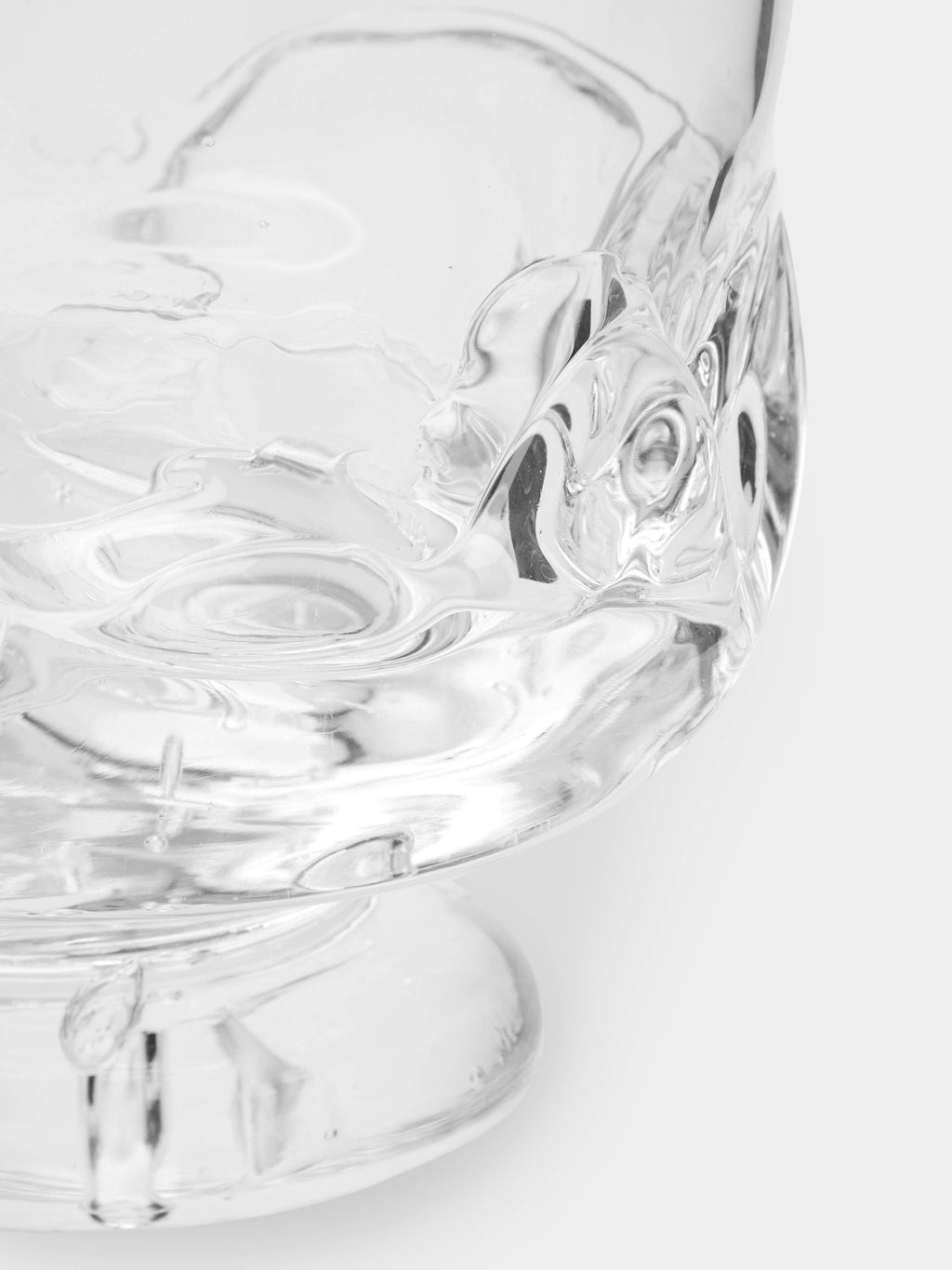 Hand-Blown Glass Footed Vase (12in/31cm)