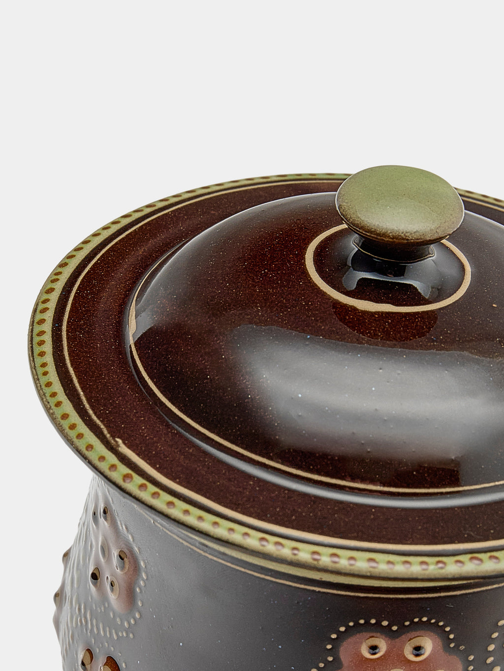 Flowers Hand-Painted Ceramic Mini Lidded Pot