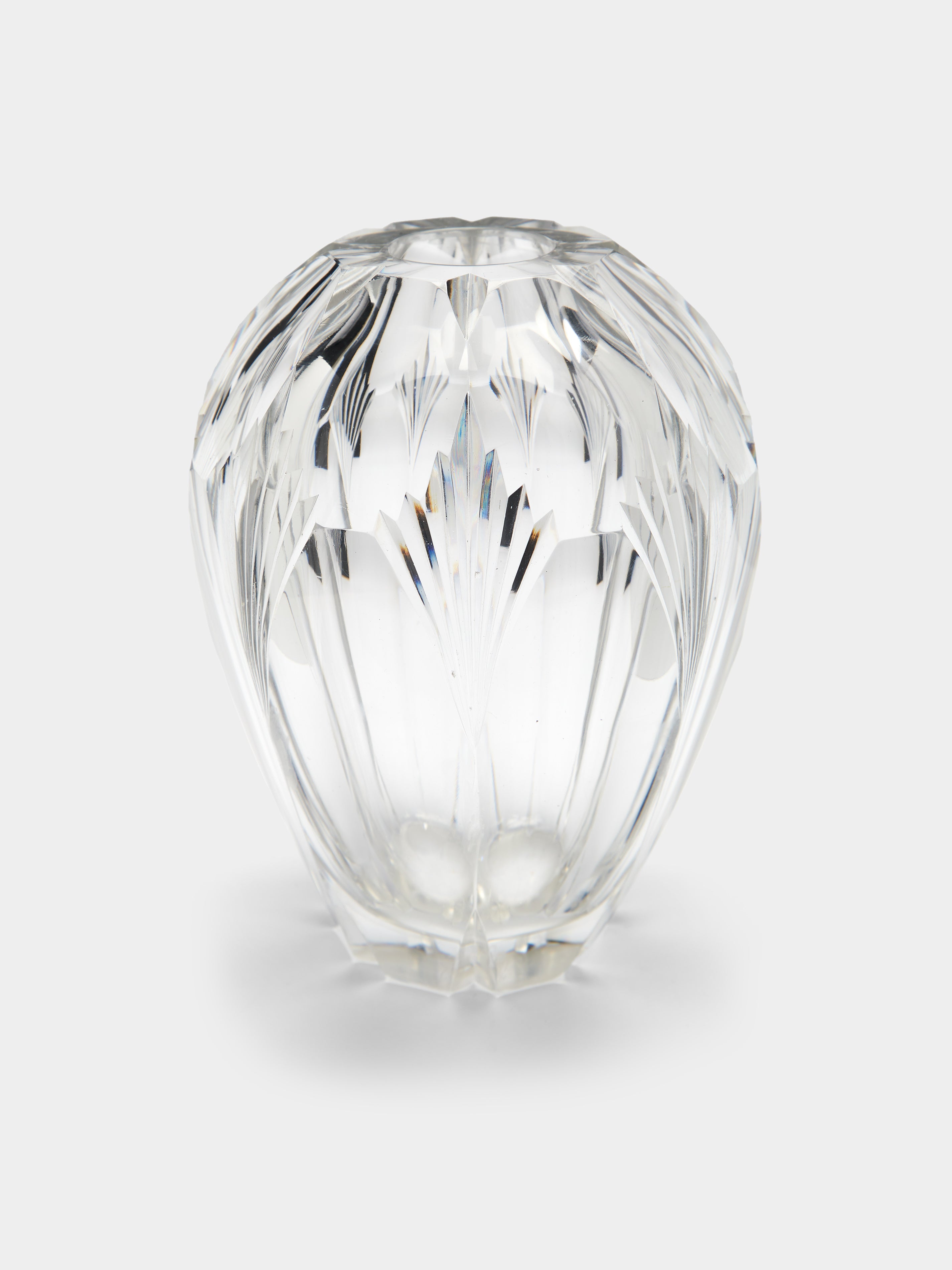 1930s Daum Cut Crystal Vase (10.5in/27cm)