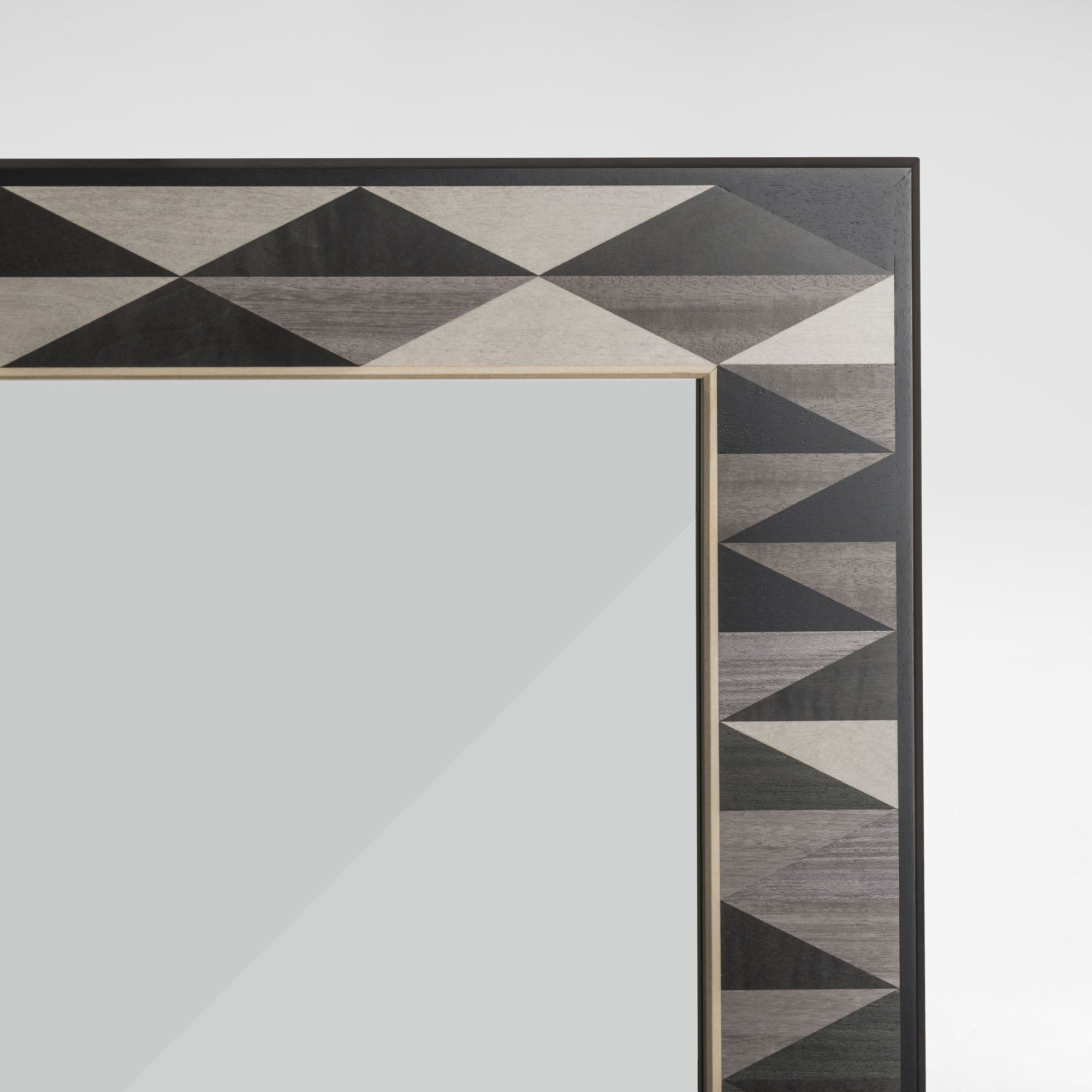 Henley Triangle Monochrome Square Mirror
