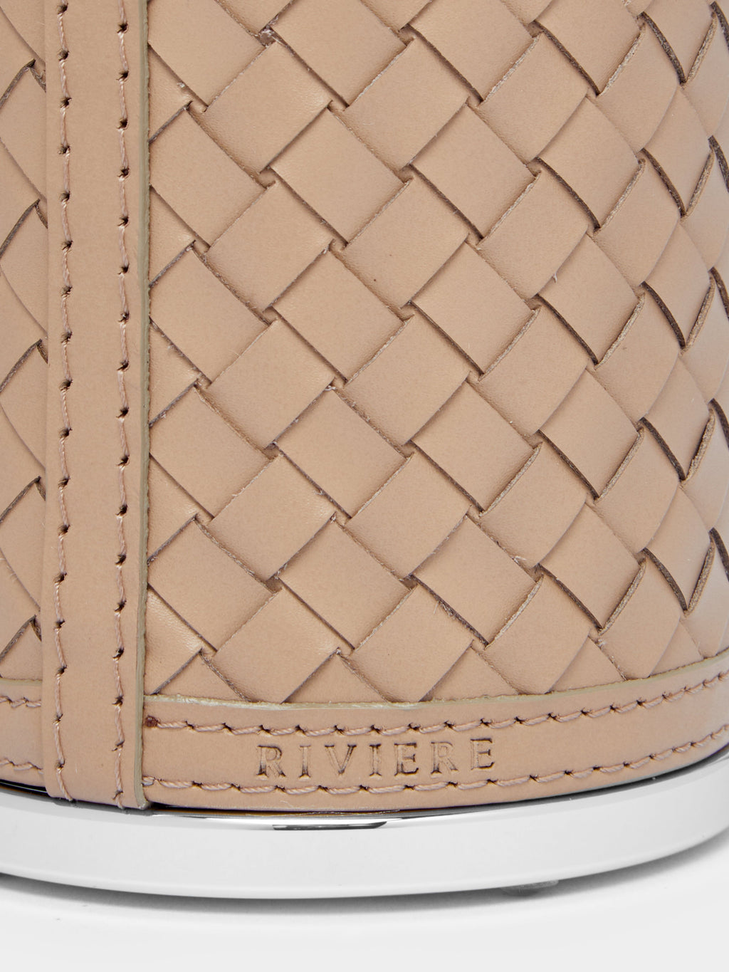 Woven Leather Lidded Box